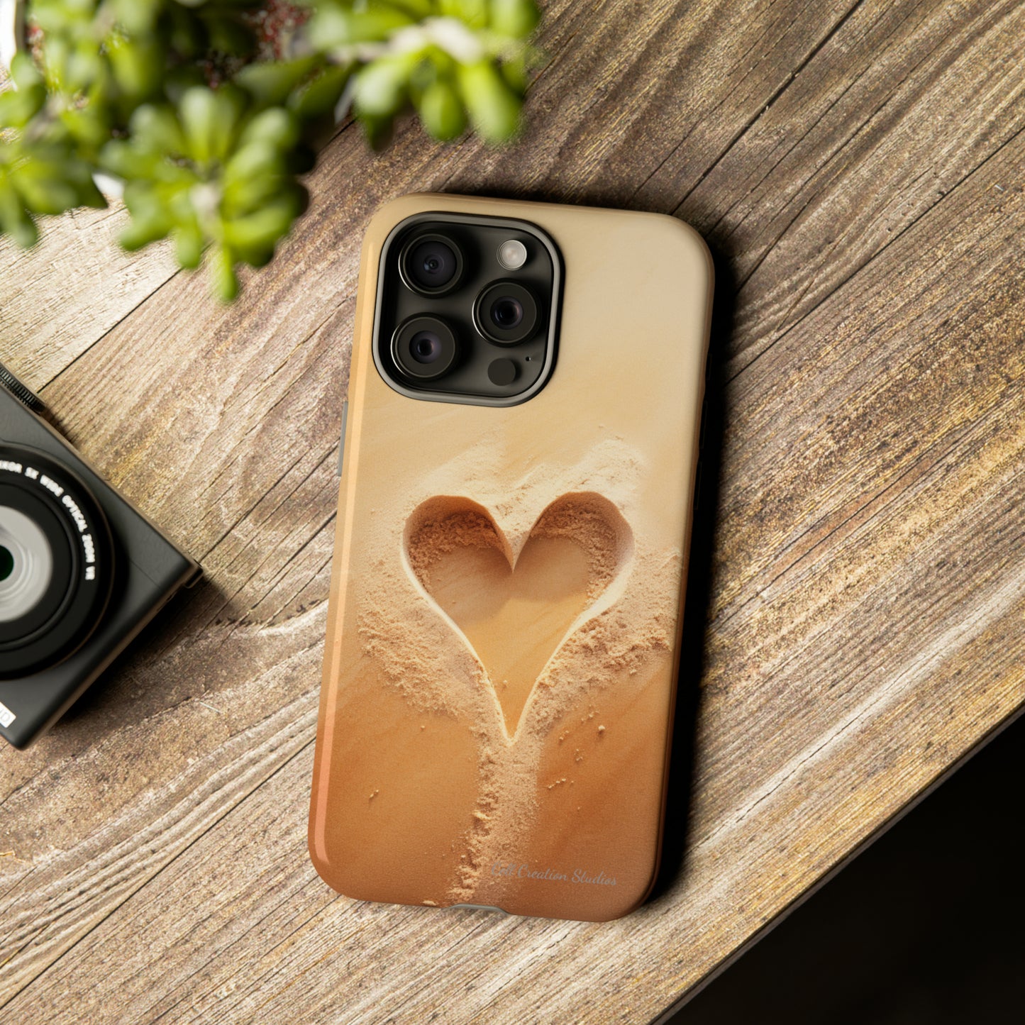 "Eternal Love: Sand Heart" Cell Phone Case -Tough Cases