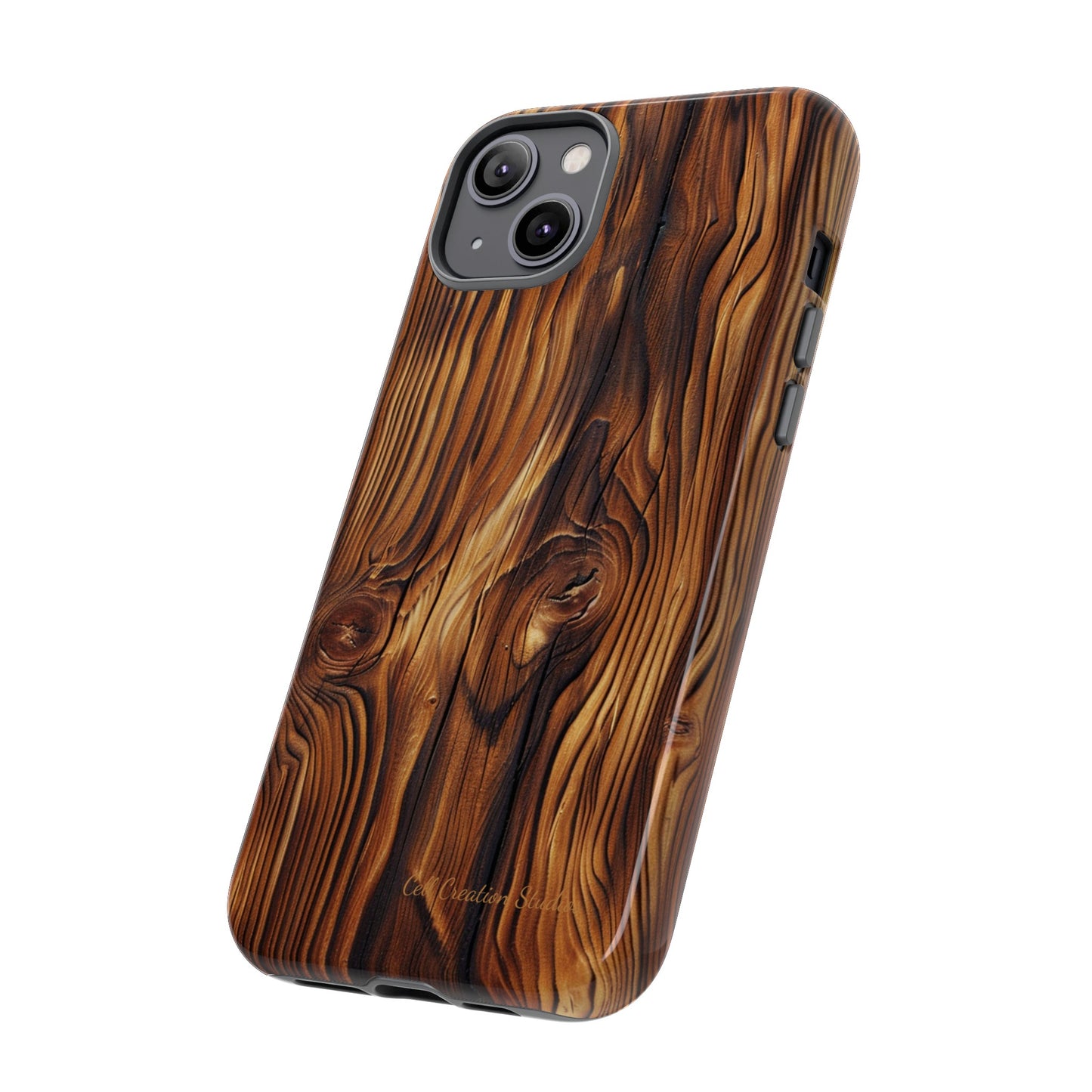"Wood Grain Elegance" -Tough iPhone Cases