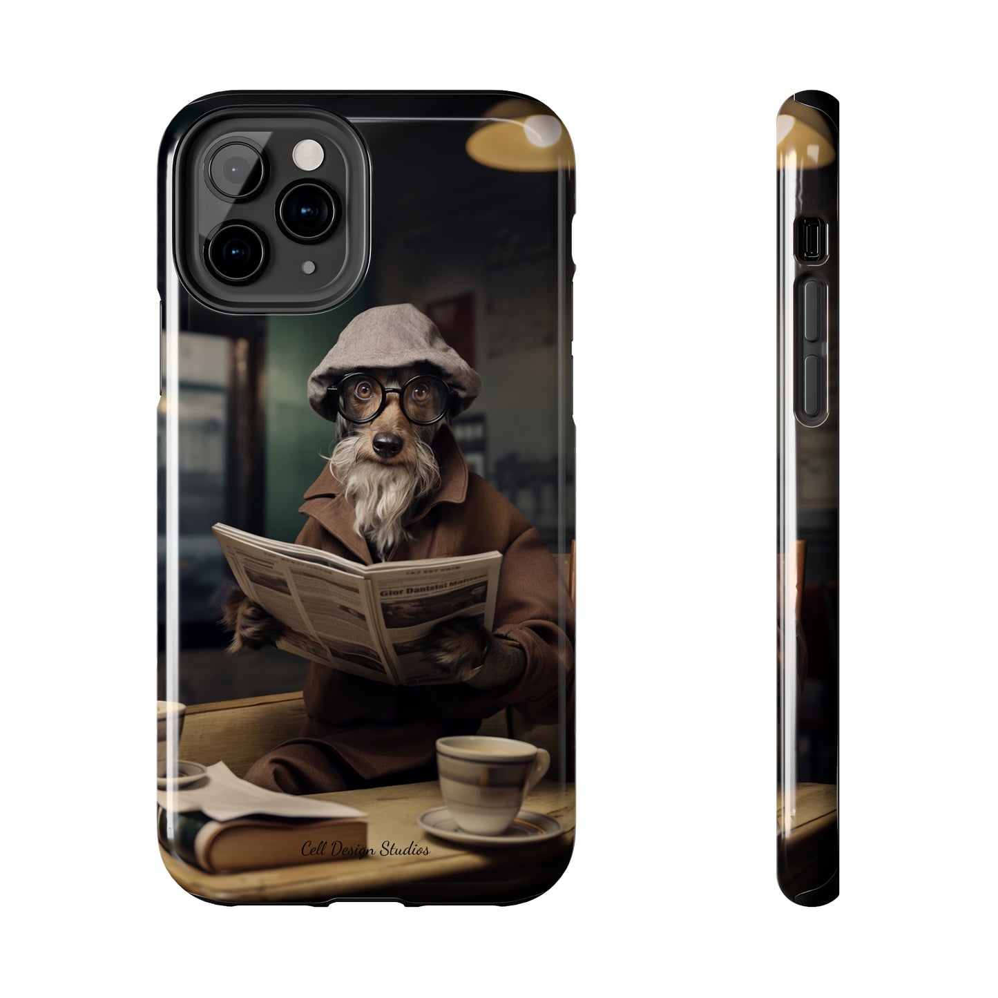 Introducing the "Canine Scholar" Cell Phone Case – Where Canine Meets Wisdom. -Tough Phone Cases