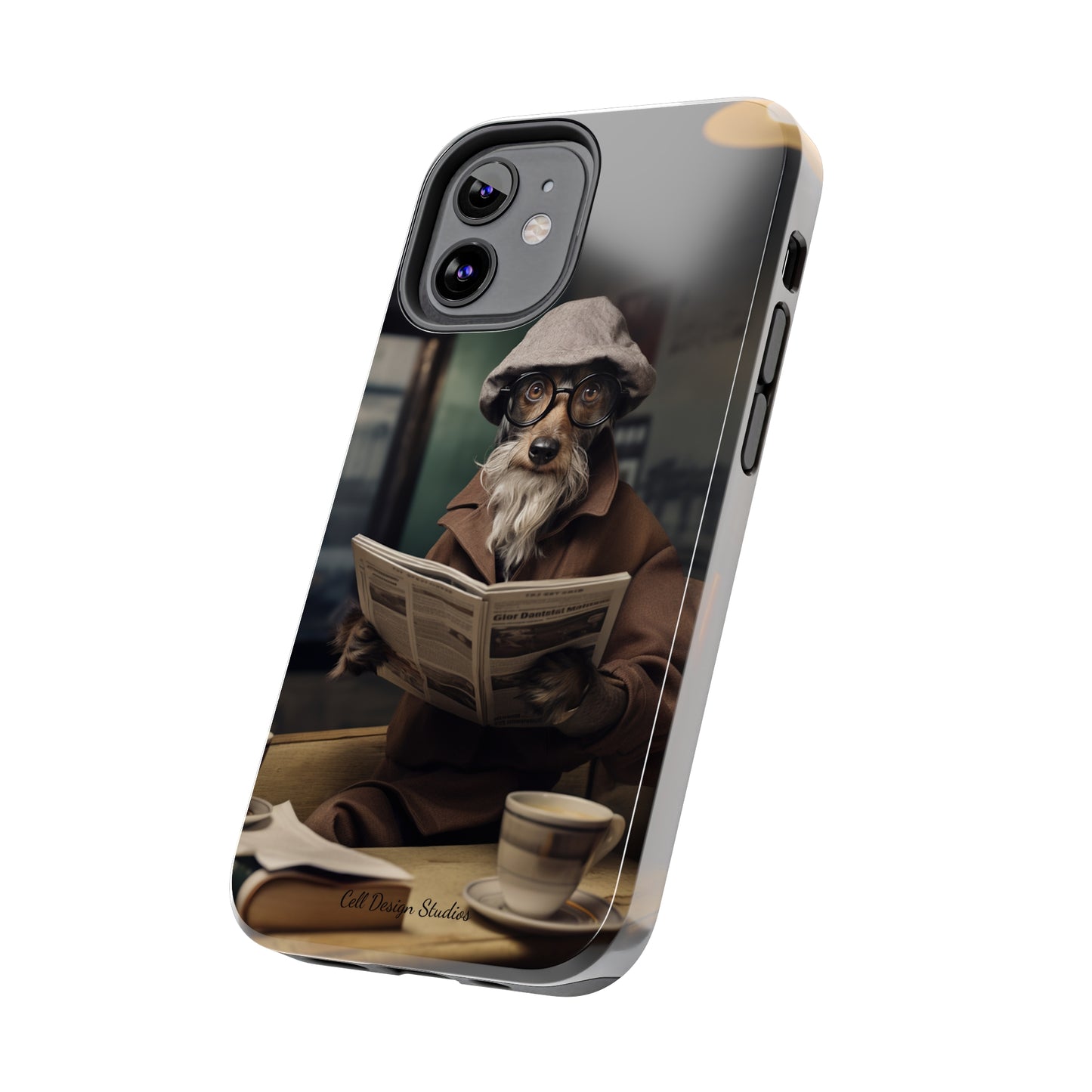 Introducing the "Canine Scholar" Cell Phone Case – Where Canine Meets Wisdom. -Tough Phone Cases