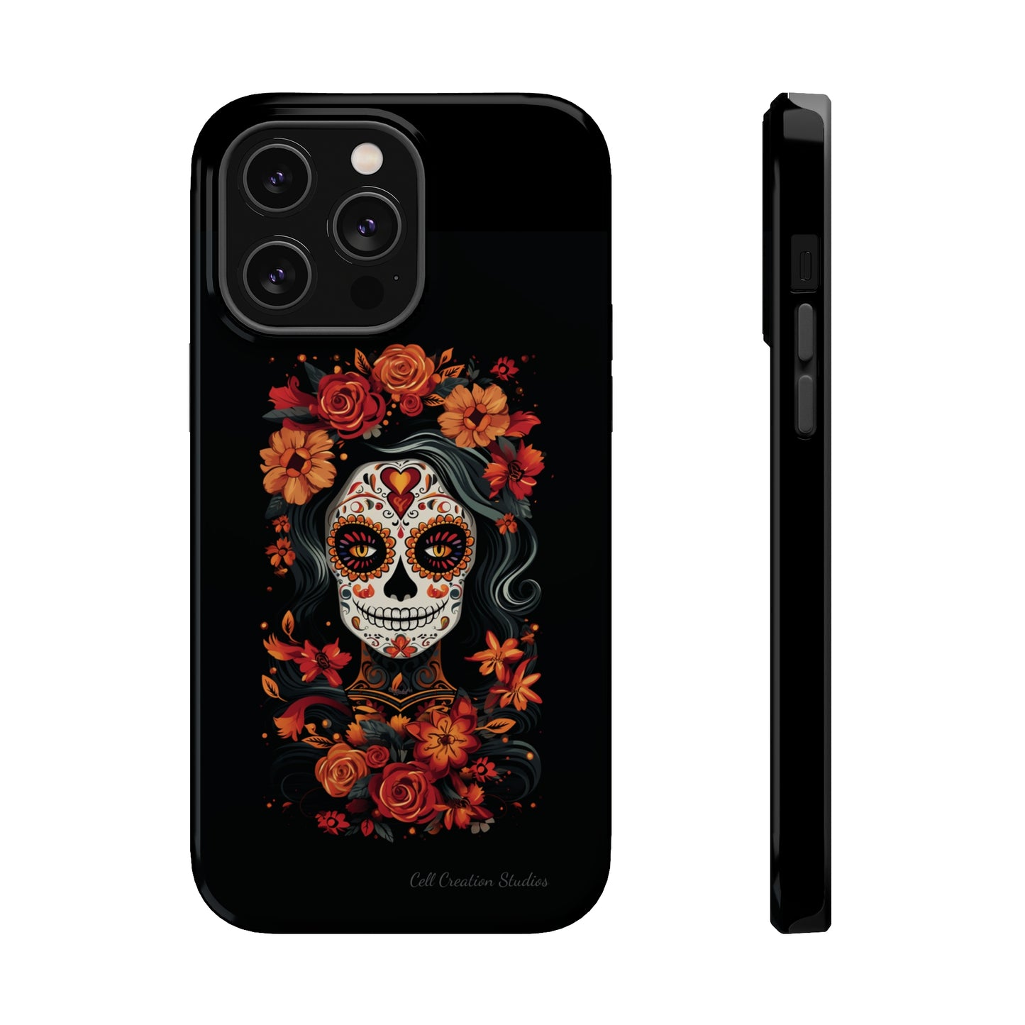 Introducing the "Day of the Dead Fiesta" Cell Phone Case – Celebrate Life in Style -MagSafe Tough Cases