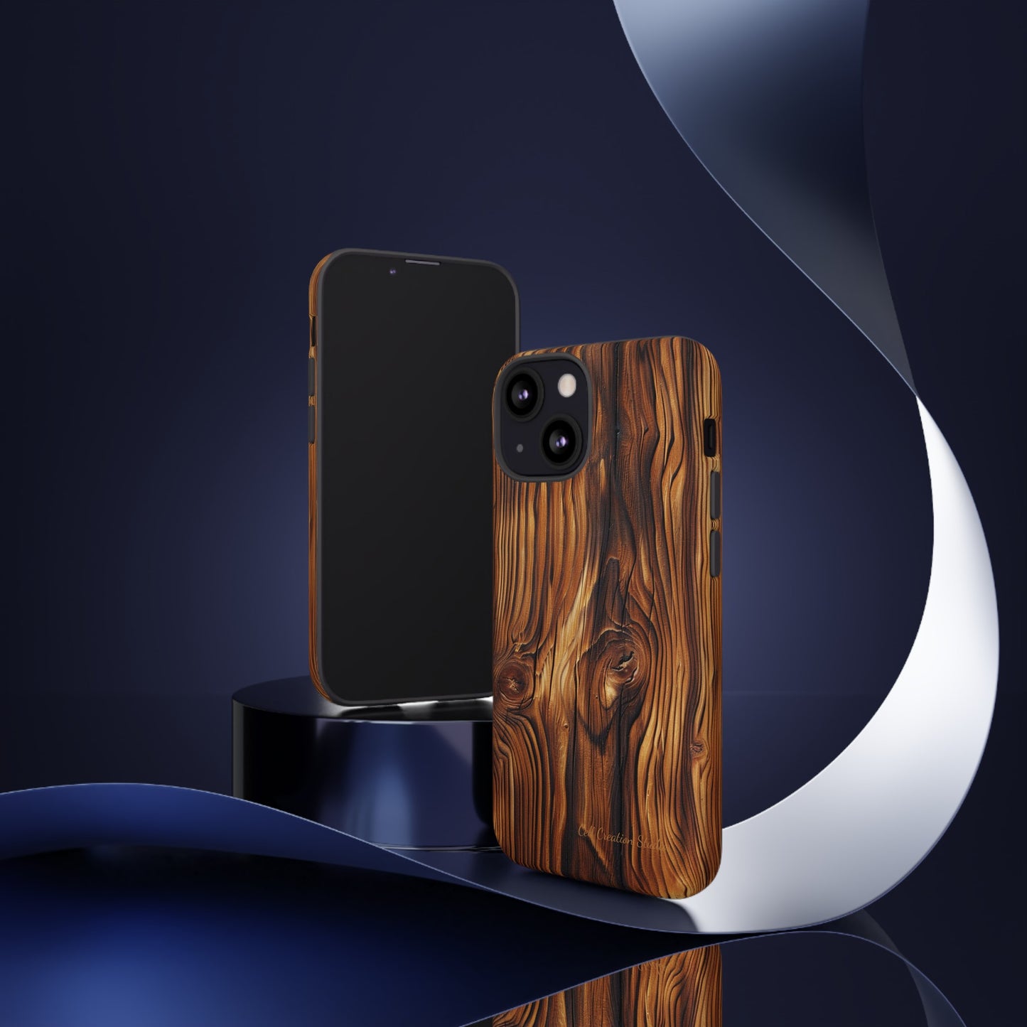 "Wood Grain Elegance" -Tough iPhone Cases