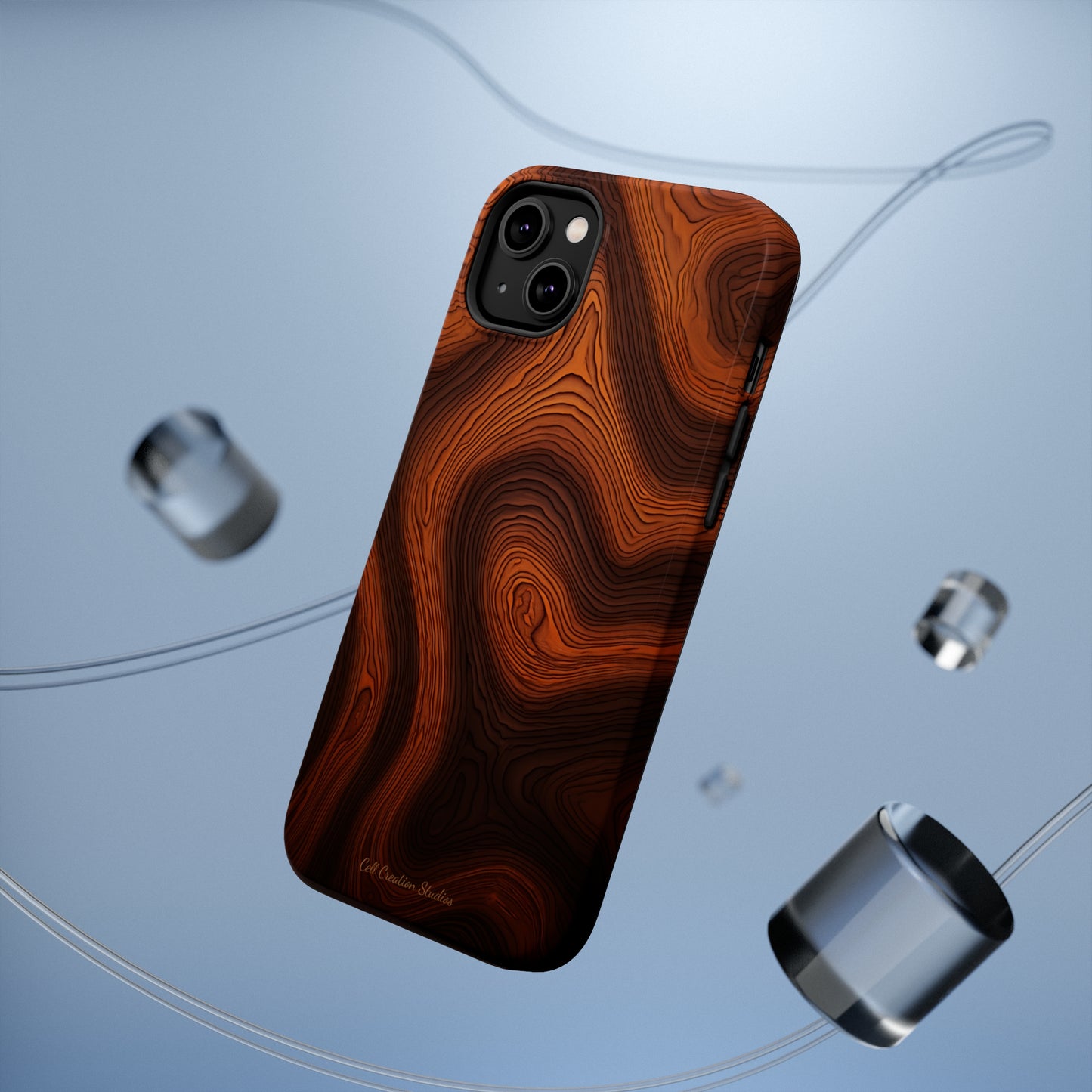 Introducing the "Natural Woodgrain" Cell Phone Case – Embrace Organic Beauty with Wood Pattern Design -MagSafe Tough Cases