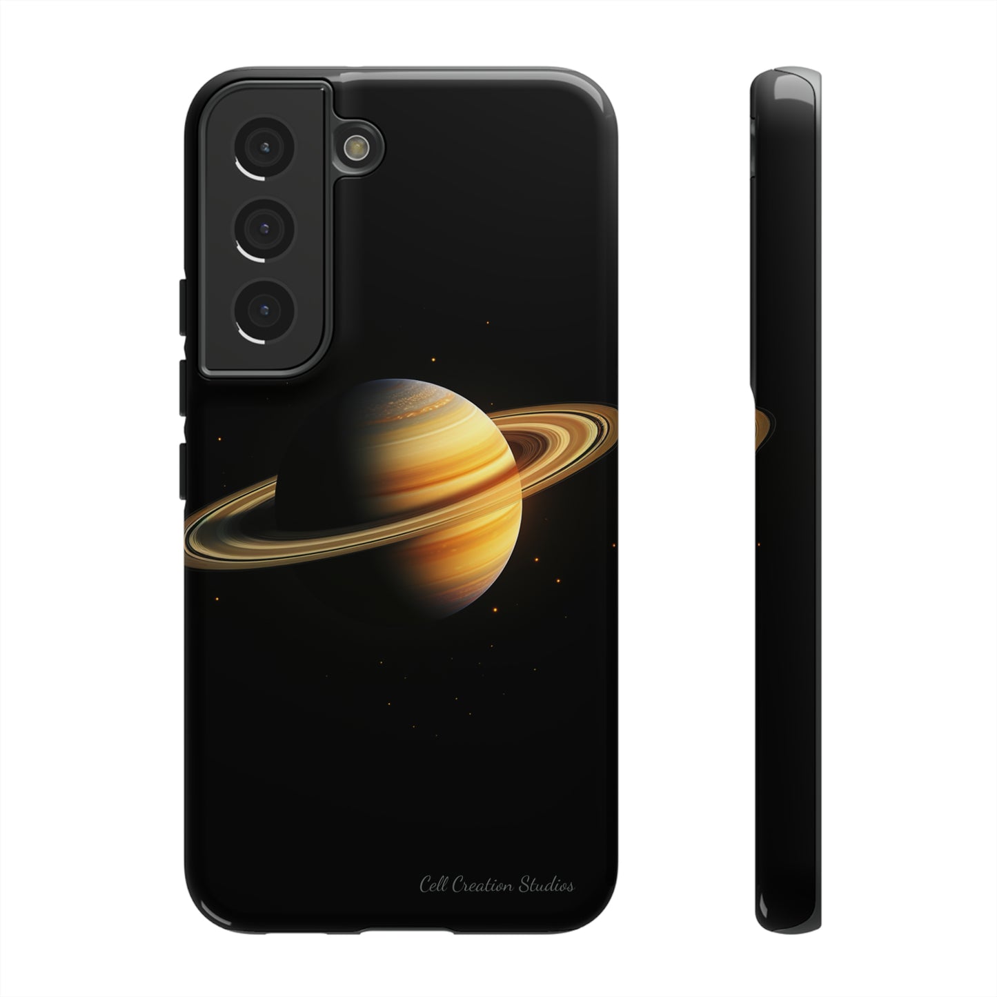 Introducing the "Saturn's Elegance" Cell Phone Case – A Cosmic Masterpiece -Tough Cases