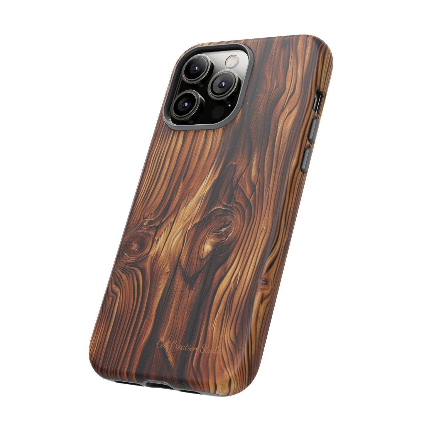 "Wood Grain Elegance" -Tough iPhone Cases