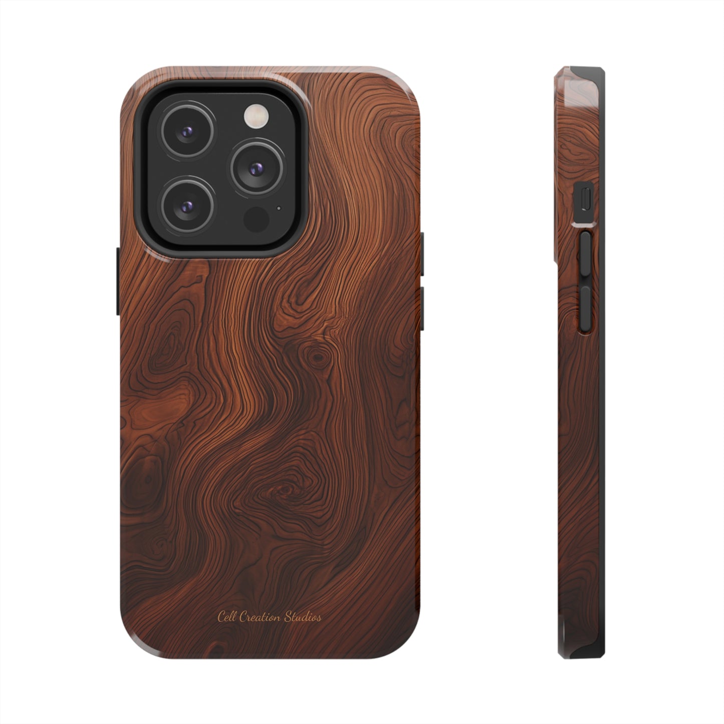 Introducing the "Natural Woodgrain" Cell Phone Case – Embrace Organic Beauty with Wood Pattern Design -Tough Phone Cases