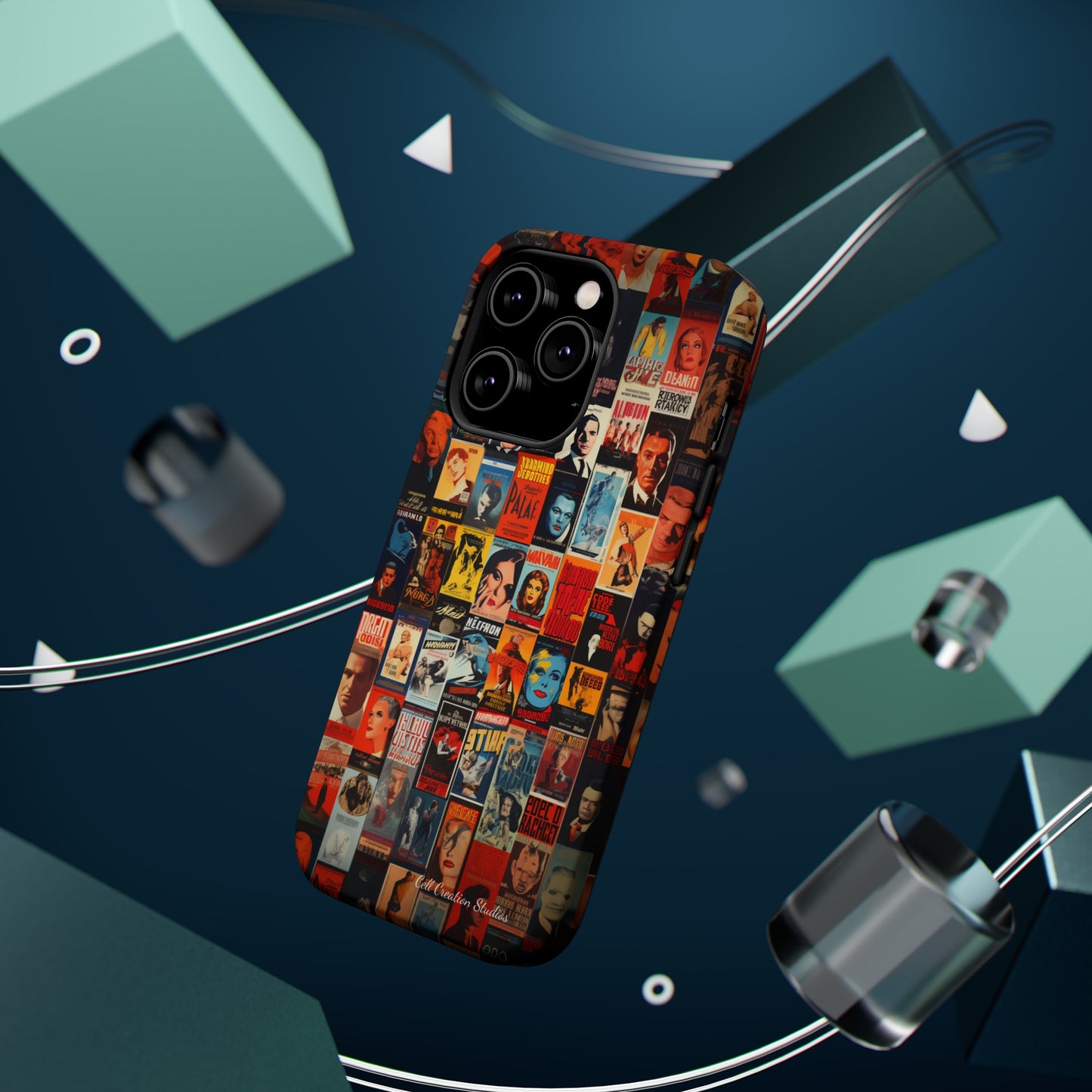 Introducing the "Vintage Movie Poster Collage" Cell Phone Case – Timeless Hollywood Charm -MagSafe Tough Cases