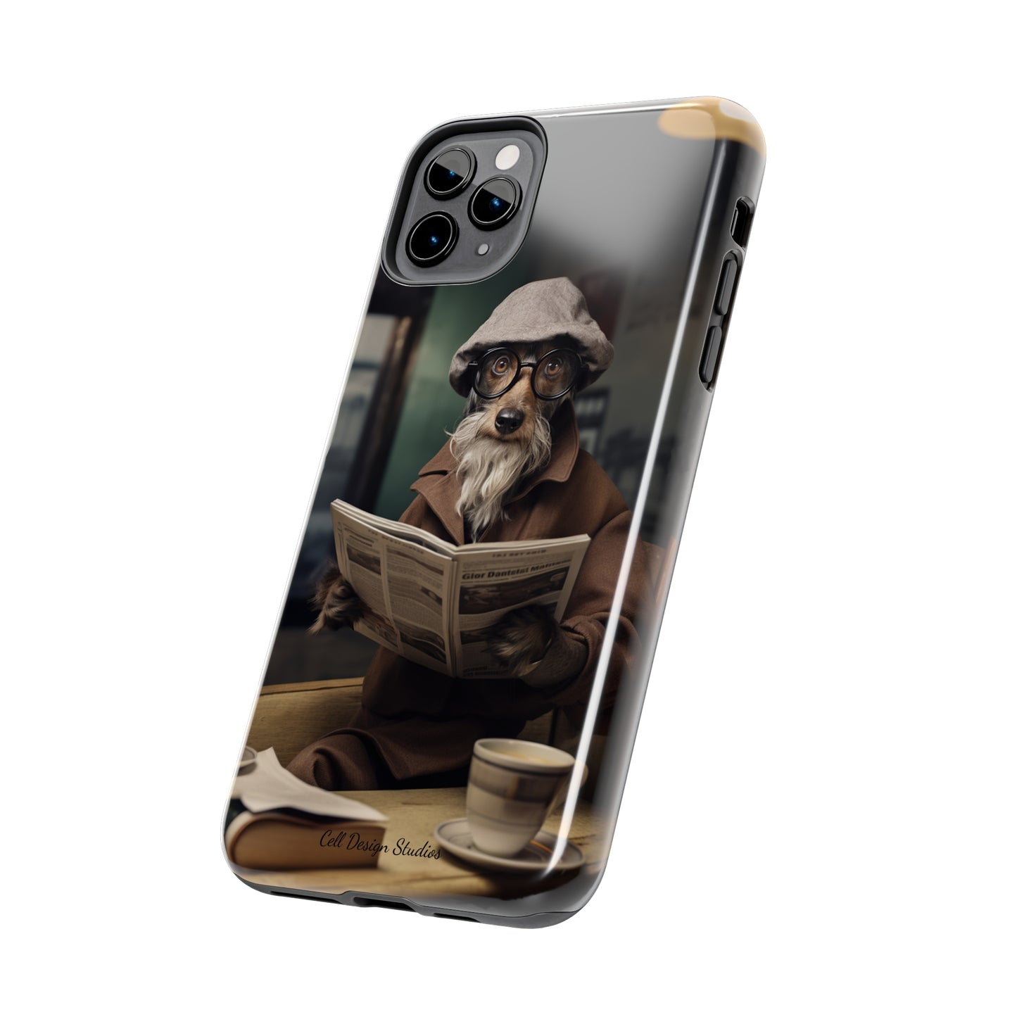 Introducing the "Canine Scholar" Cell Phone Case – Where Canine Meets Wisdom. -Tough Phone Cases
