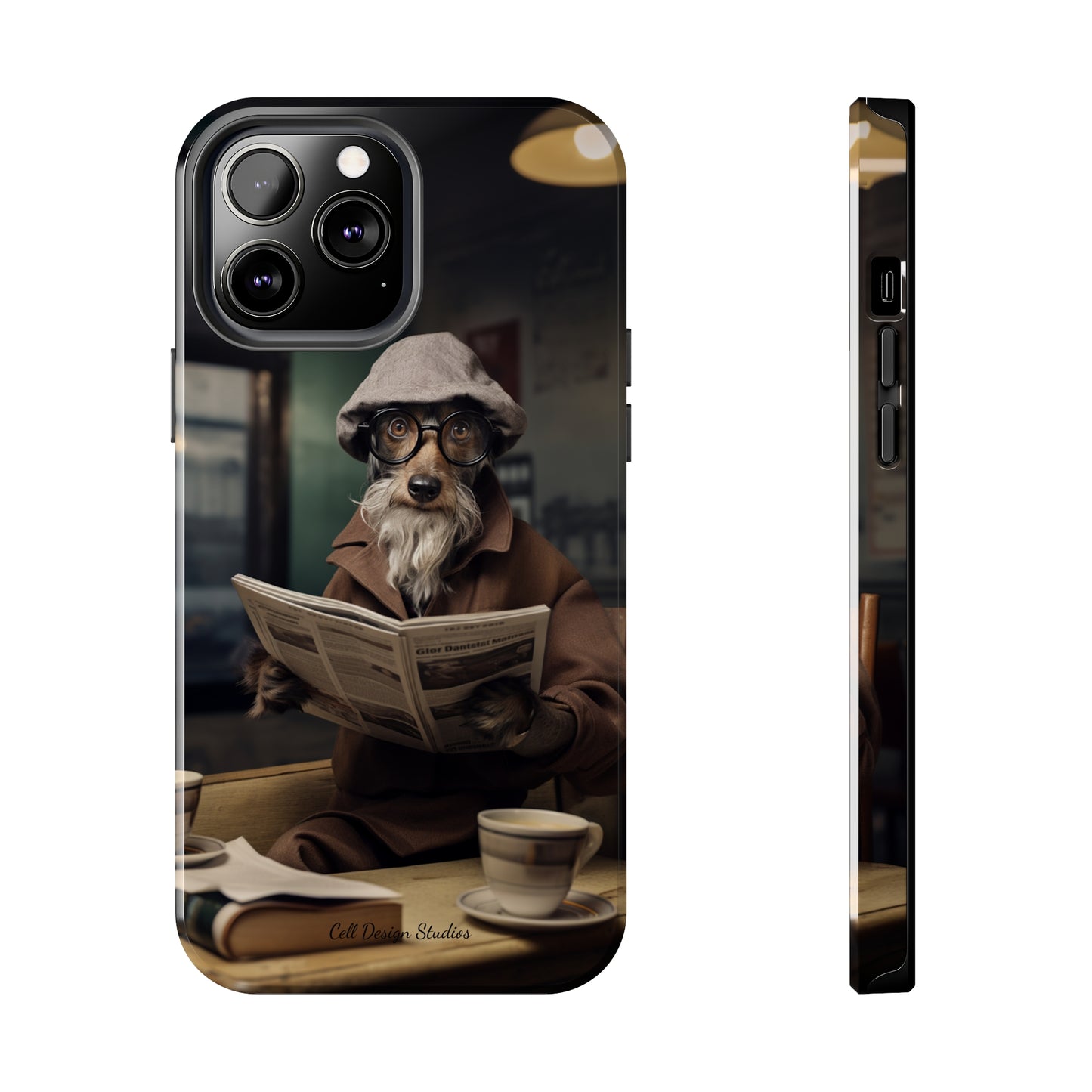 Introducing the "Canine Scholar" Cell Phone Case – Where Canine Meets Wisdom. -Tough Phone Cases