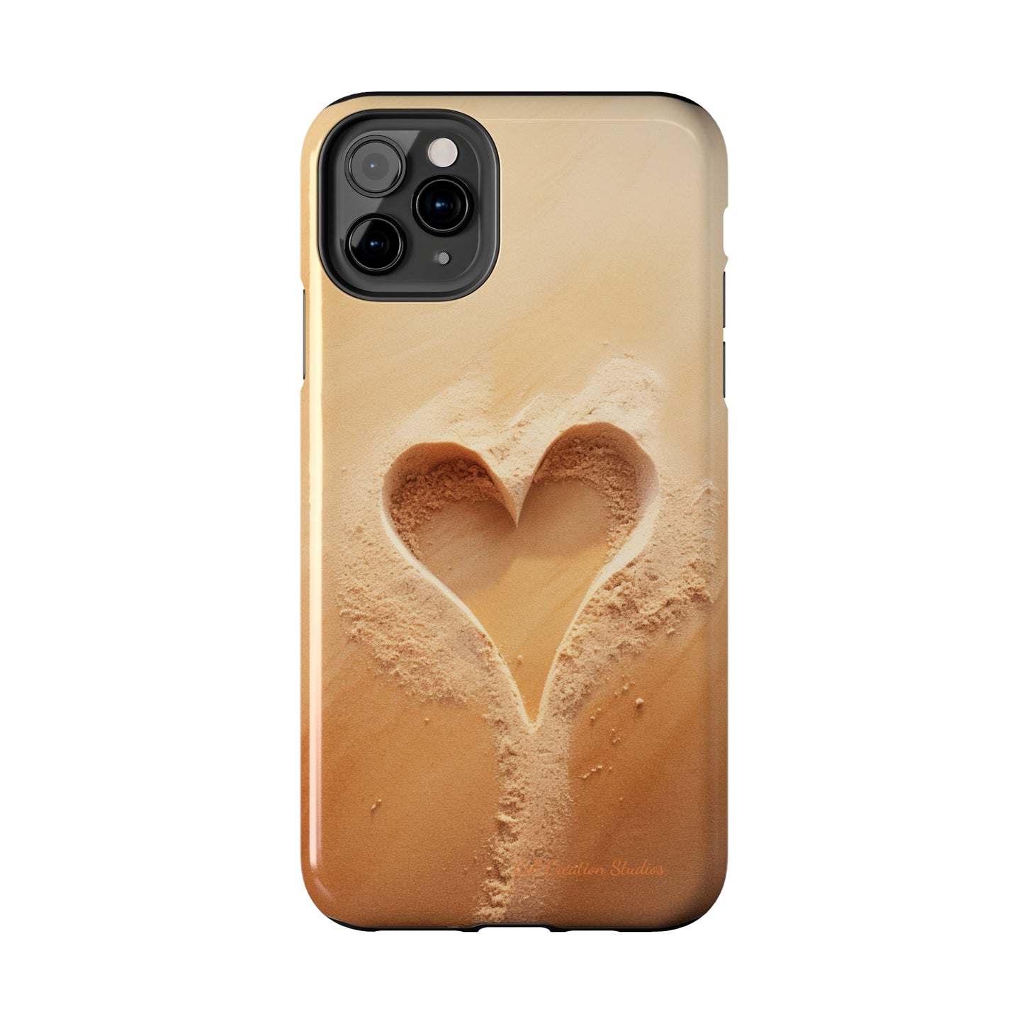 "Eternal Love: Sand Heart" Cell Phone Case -Tough Phone Cases
