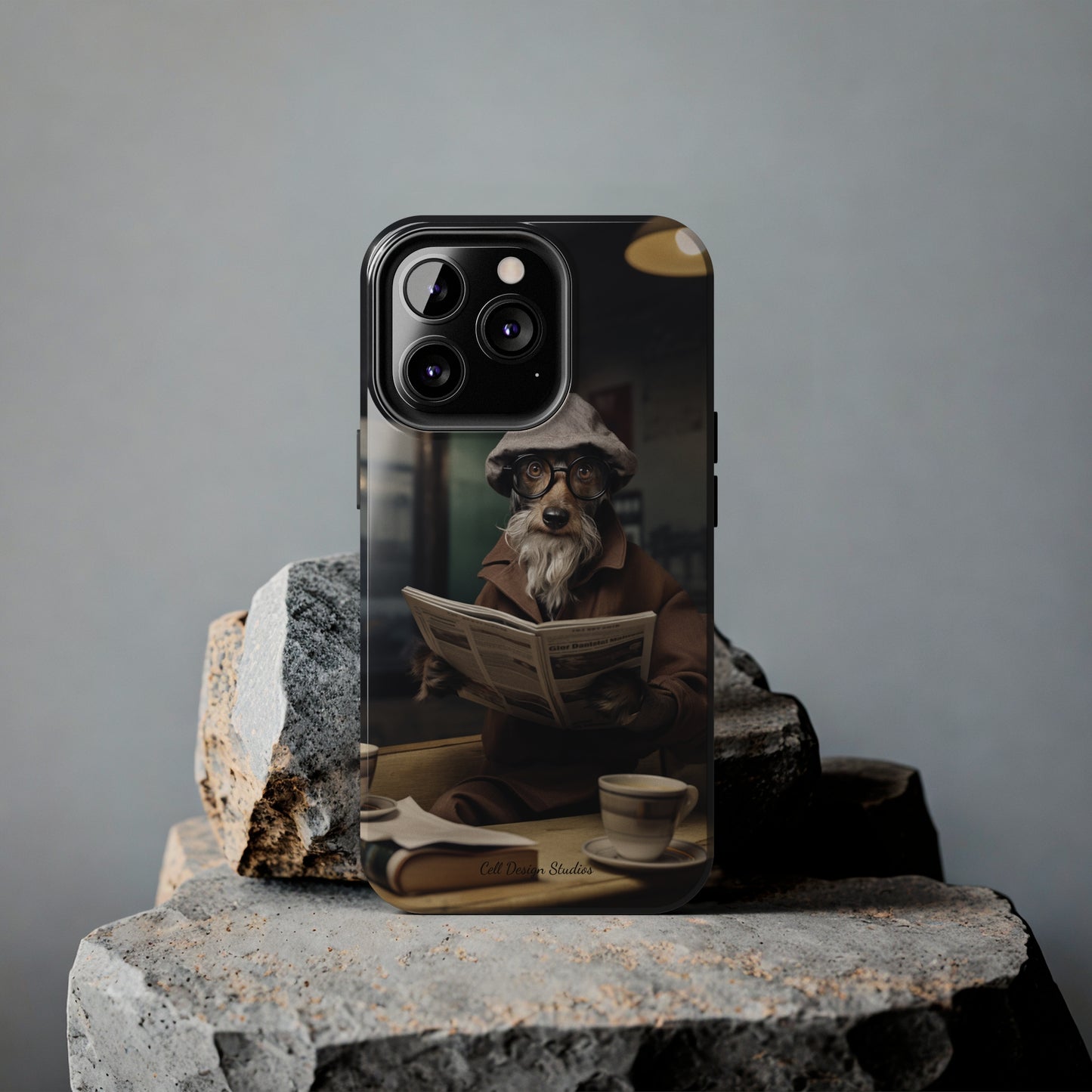 Introducing the "Canine Scholar" Cell Phone Case – Where Canine Meets Wisdom. -Tough Phone Cases