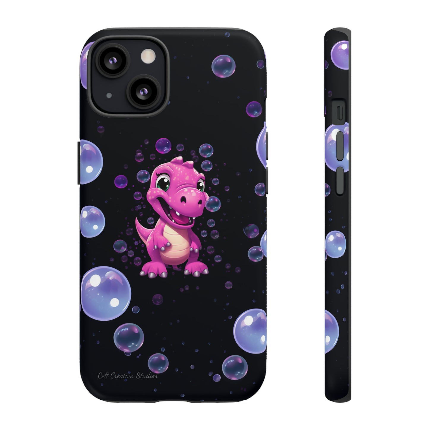 "Dino Glam" Glitter Dinosaur Phone Case -Tough Cases