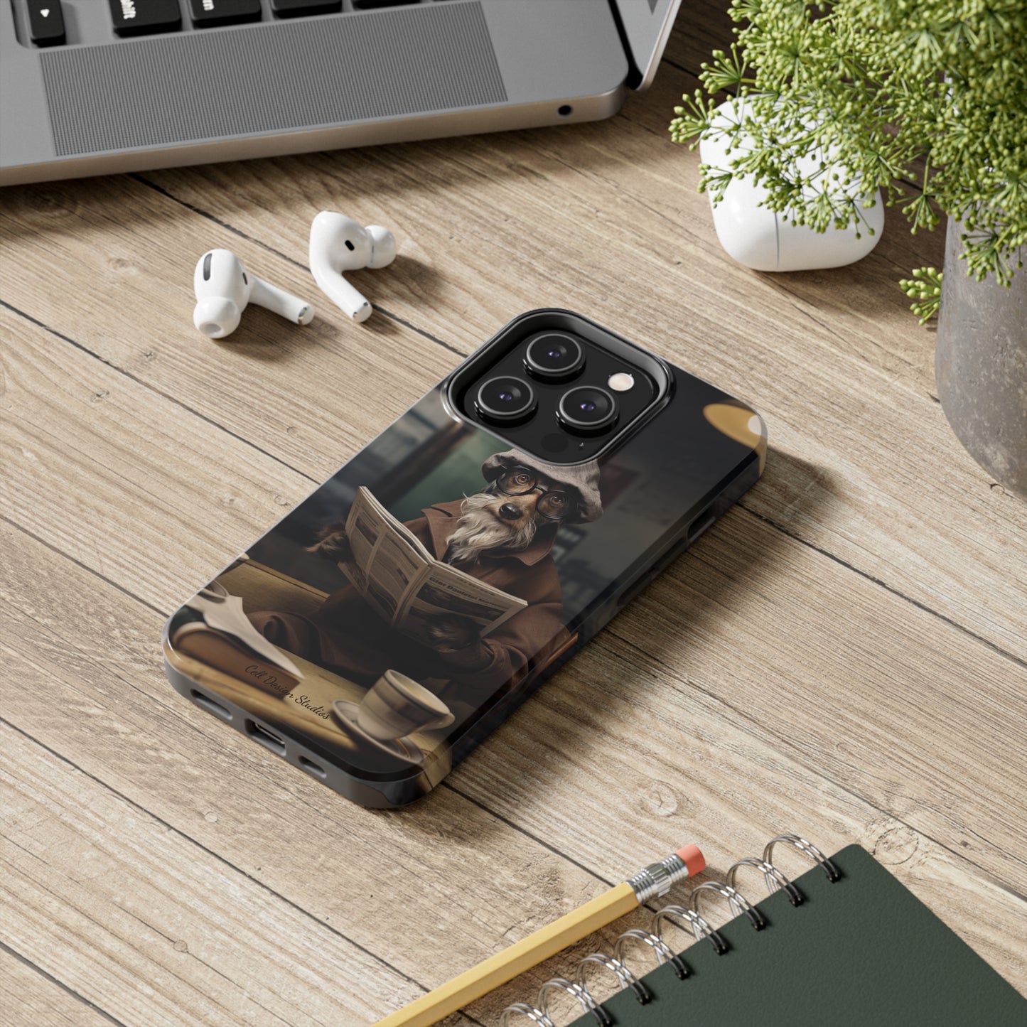 Introducing the "Canine Scholar" Cell Phone Case – Where Canine Meets Wisdom. -Tough Phone Cases