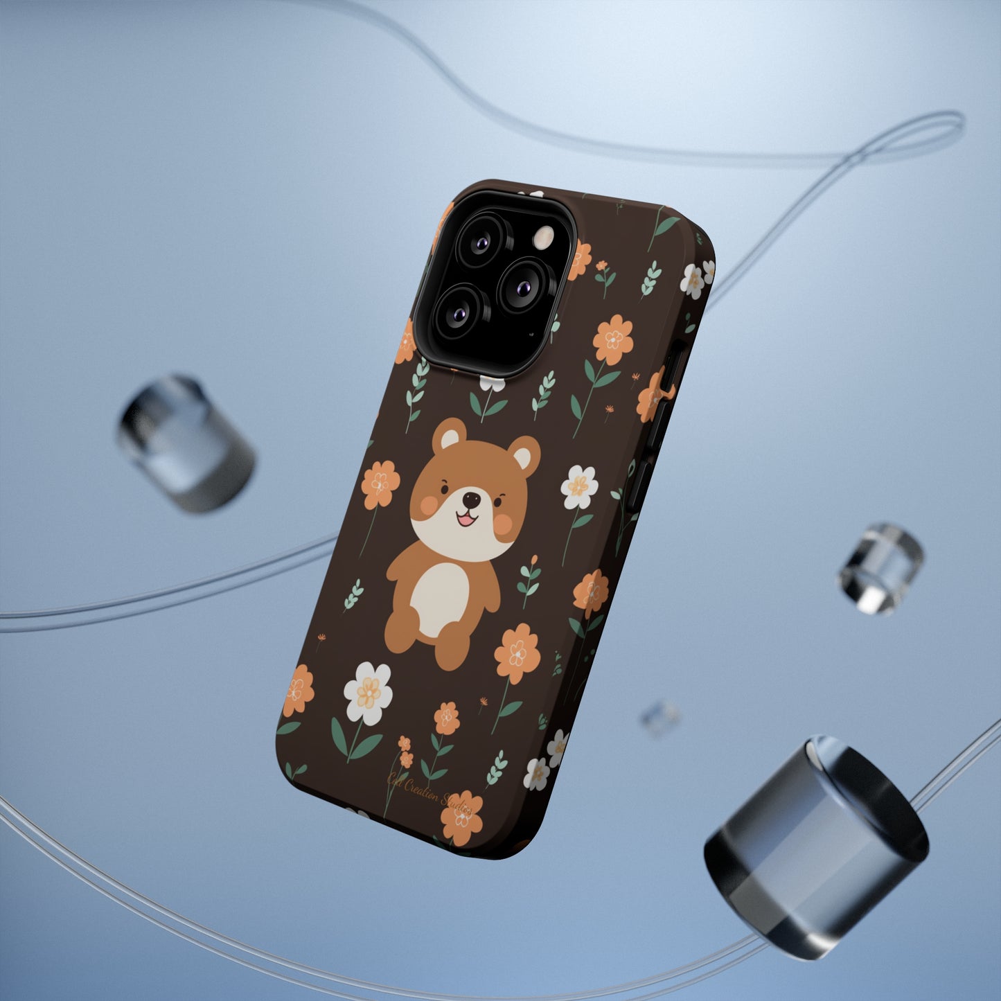 "Floral Bear Elegance" -MagSafe Tough Phone Cases