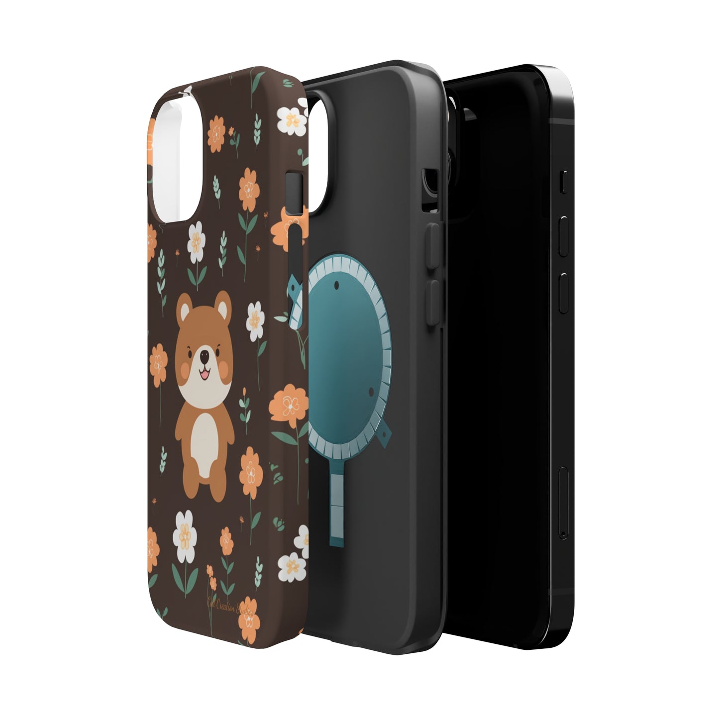 "Floral Bear Elegance" -MagSafe Tough Phone Cases