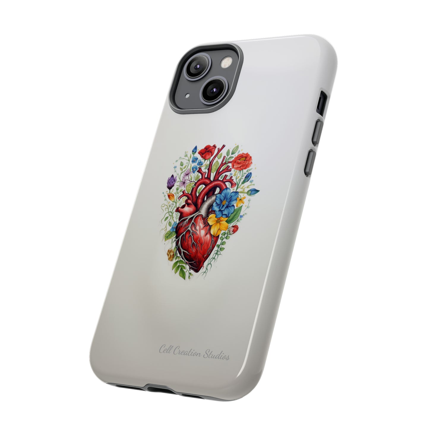 "Floral Heart Harmony" -Tough iPhone Cases
