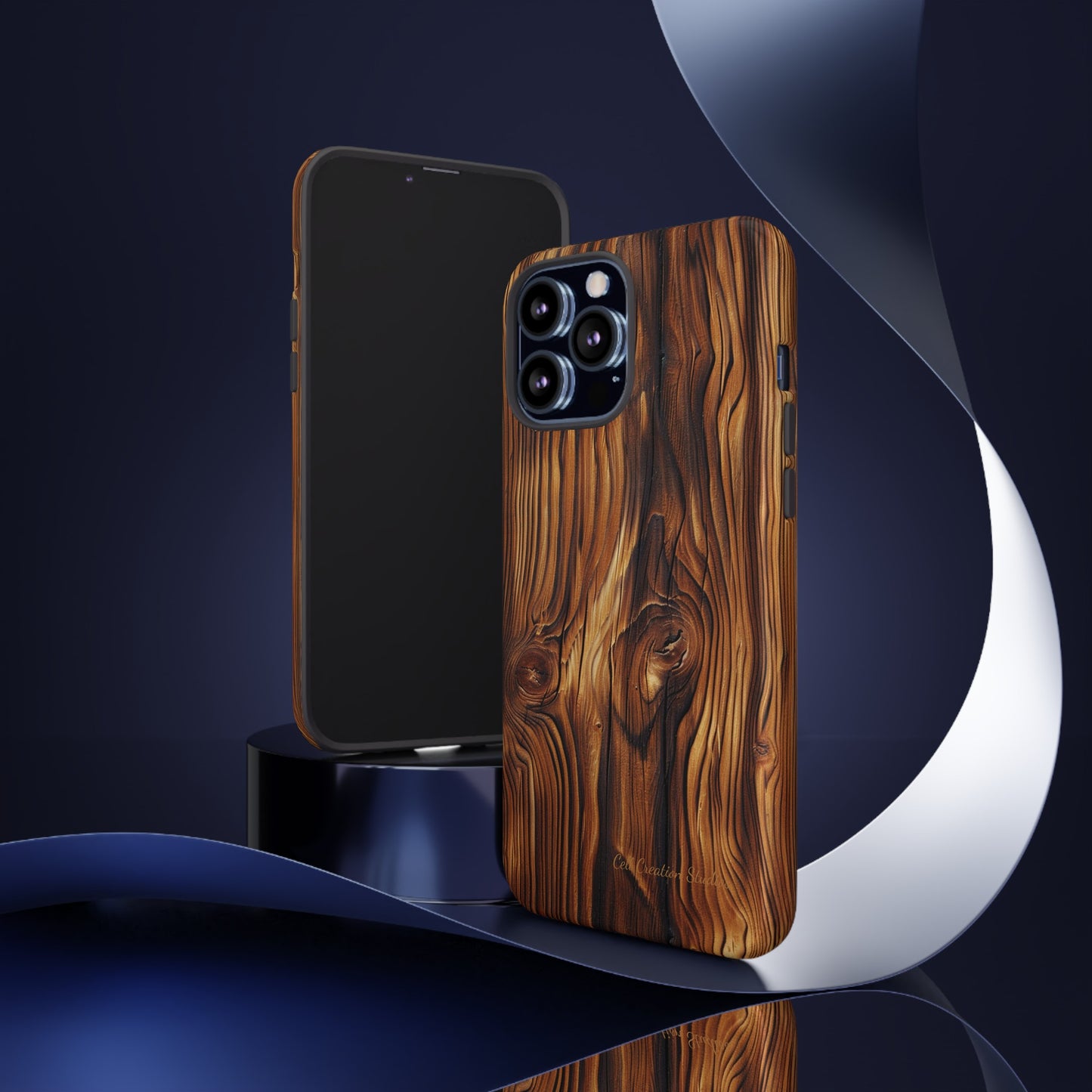 "Wood Grain Elegance" -Tough iPhone Cases