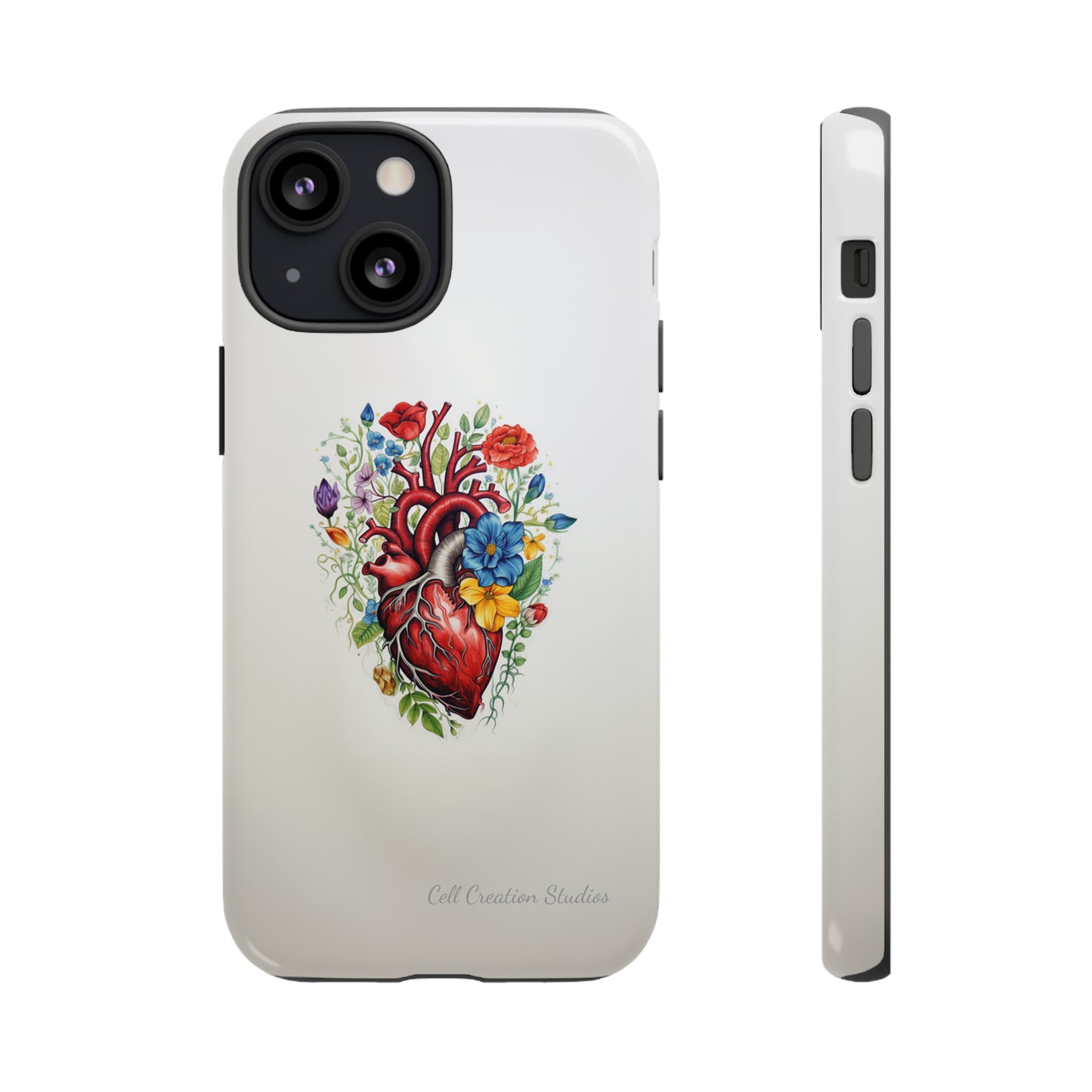 "Floral Heart Harmony" -Tough iPhone Cases