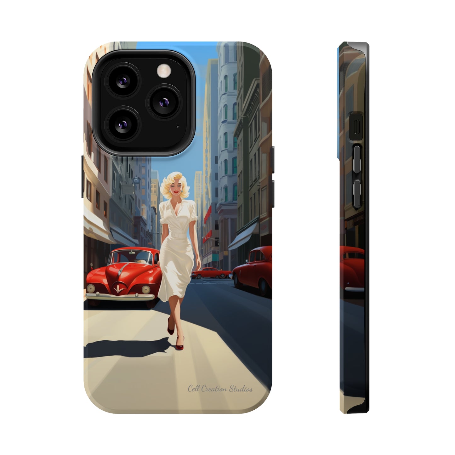 "City Stroll Glamour" Marilyn Monroe Phone Case -MagSafe Tough Cases