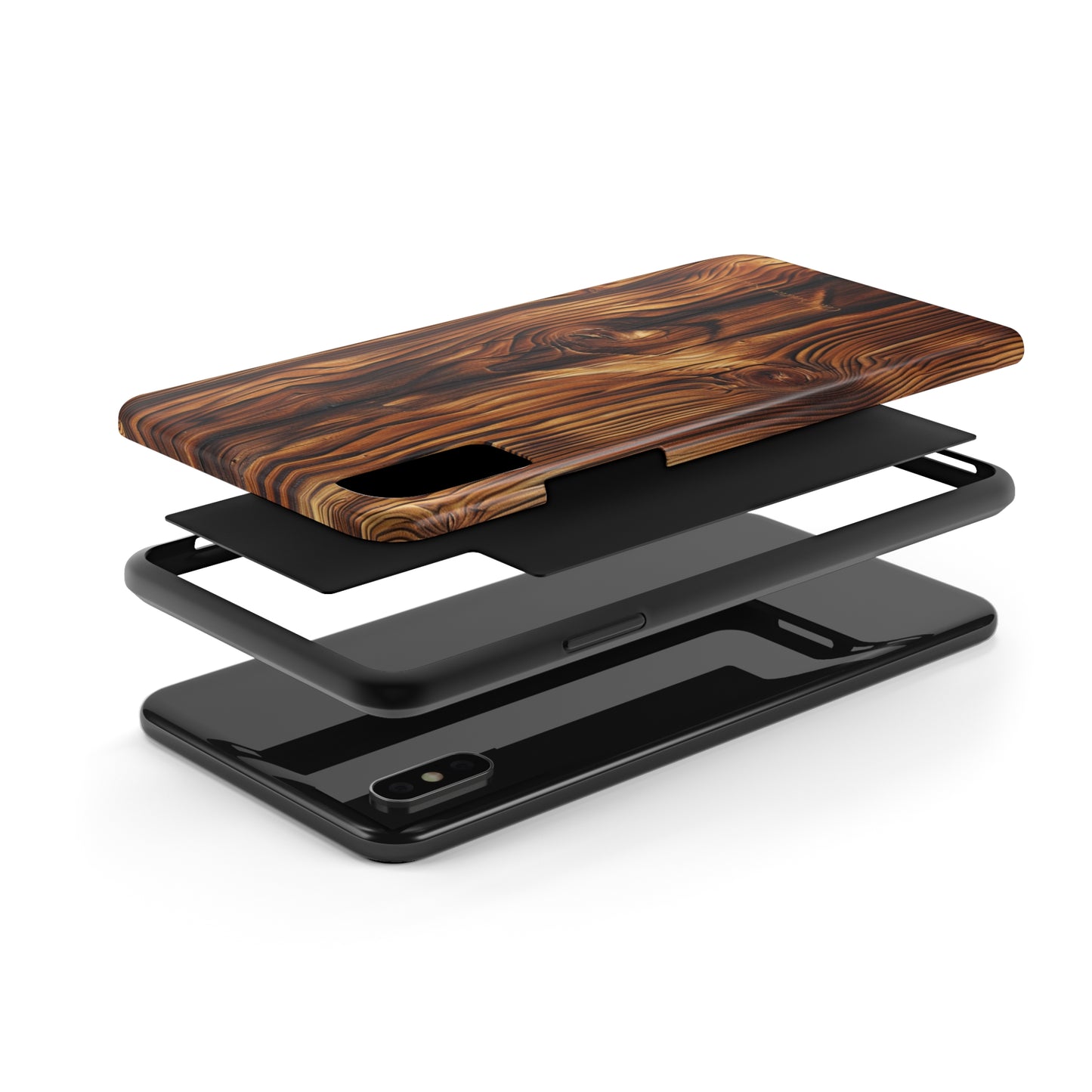 "Wood Grain Elegance" -Tough iPhone Cases