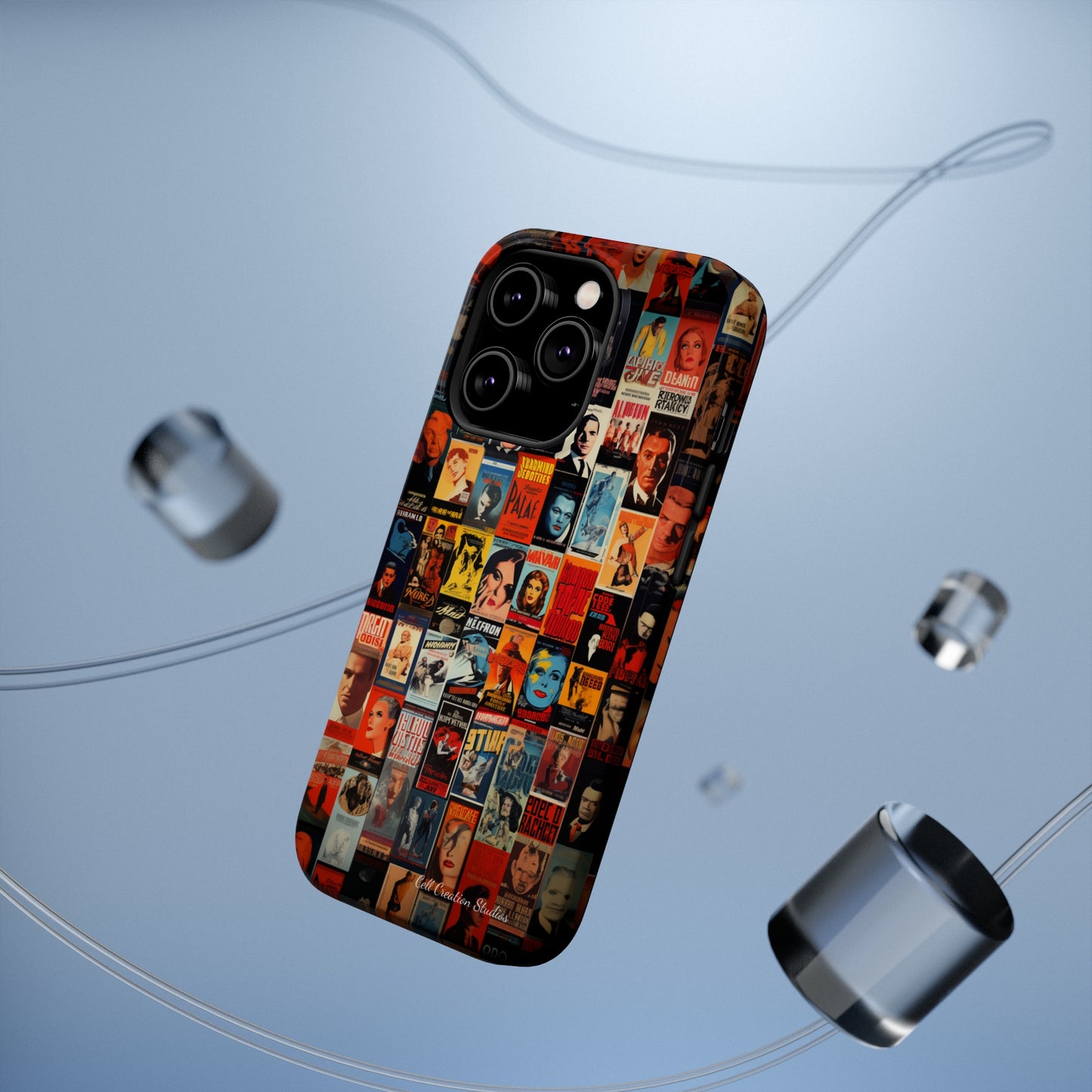 Introducing the "Vintage Movie Poster Collage" Cell Phone Case – Timeless Hollywood Charm -MagSafe Tough Cases