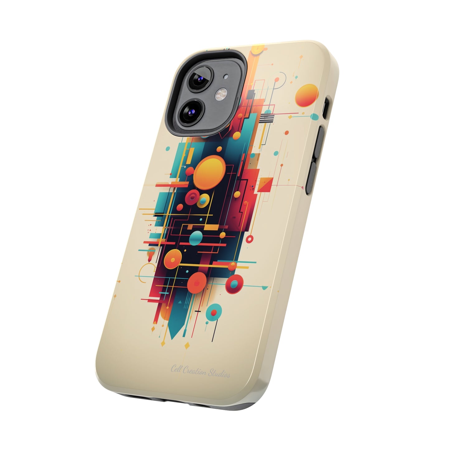 The "Colorful Geometric Pattern" Cell Phone Case- Elevate Your Phone's Look -Tough Phone Cases