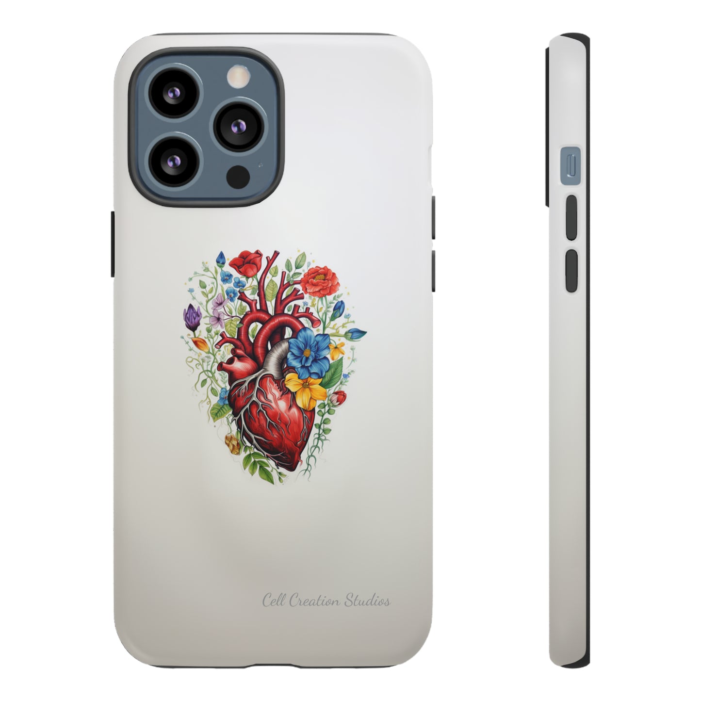 "Floral Heart Harmony" -Tough iPhone Cases