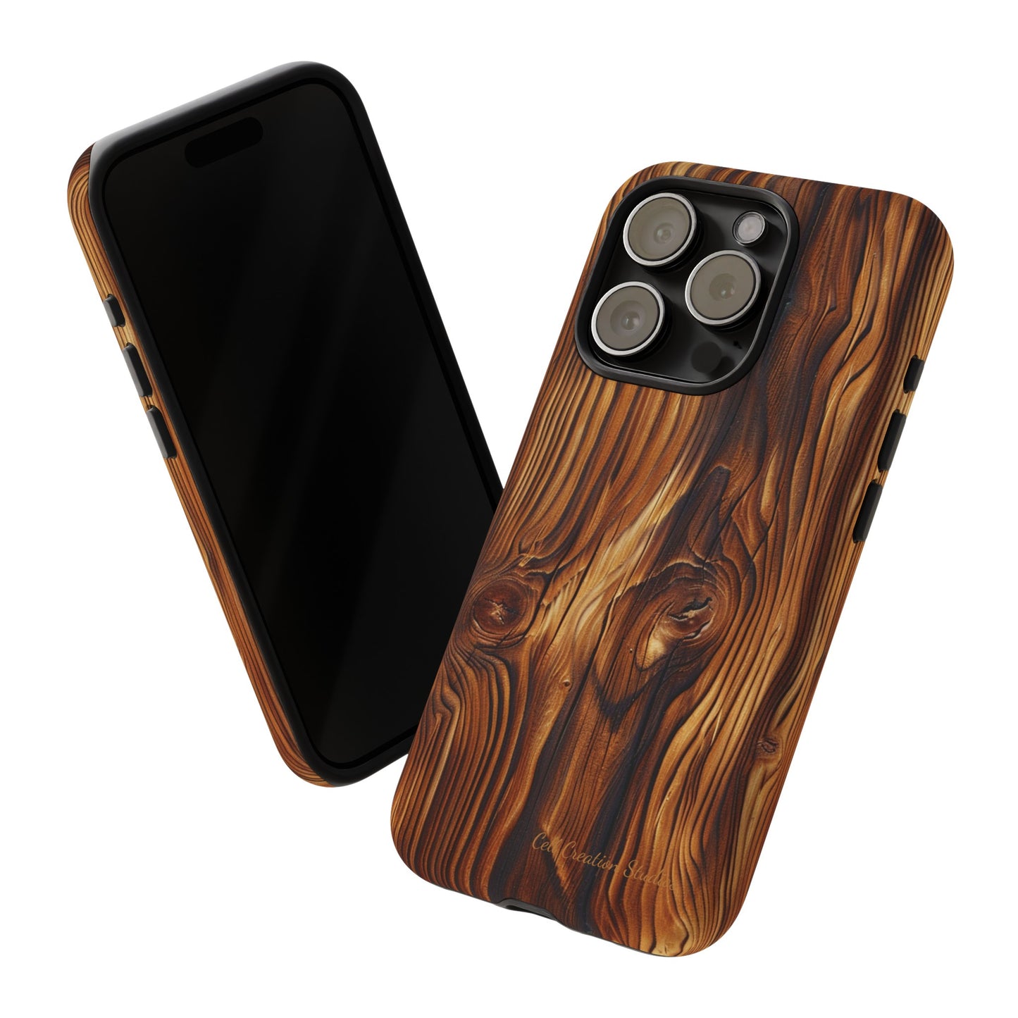 "Wood Grain Elegance" -Tough iPhone Cases