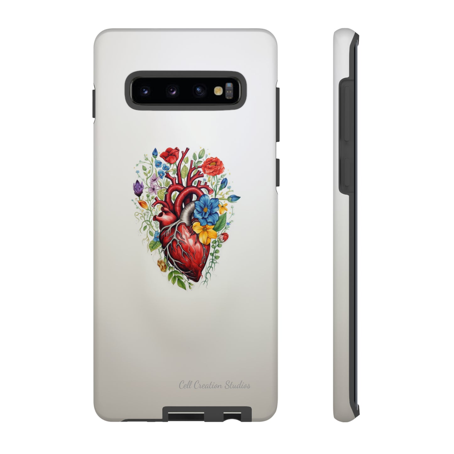 "Floral Heart Harmony" -Tough Samsung Cases