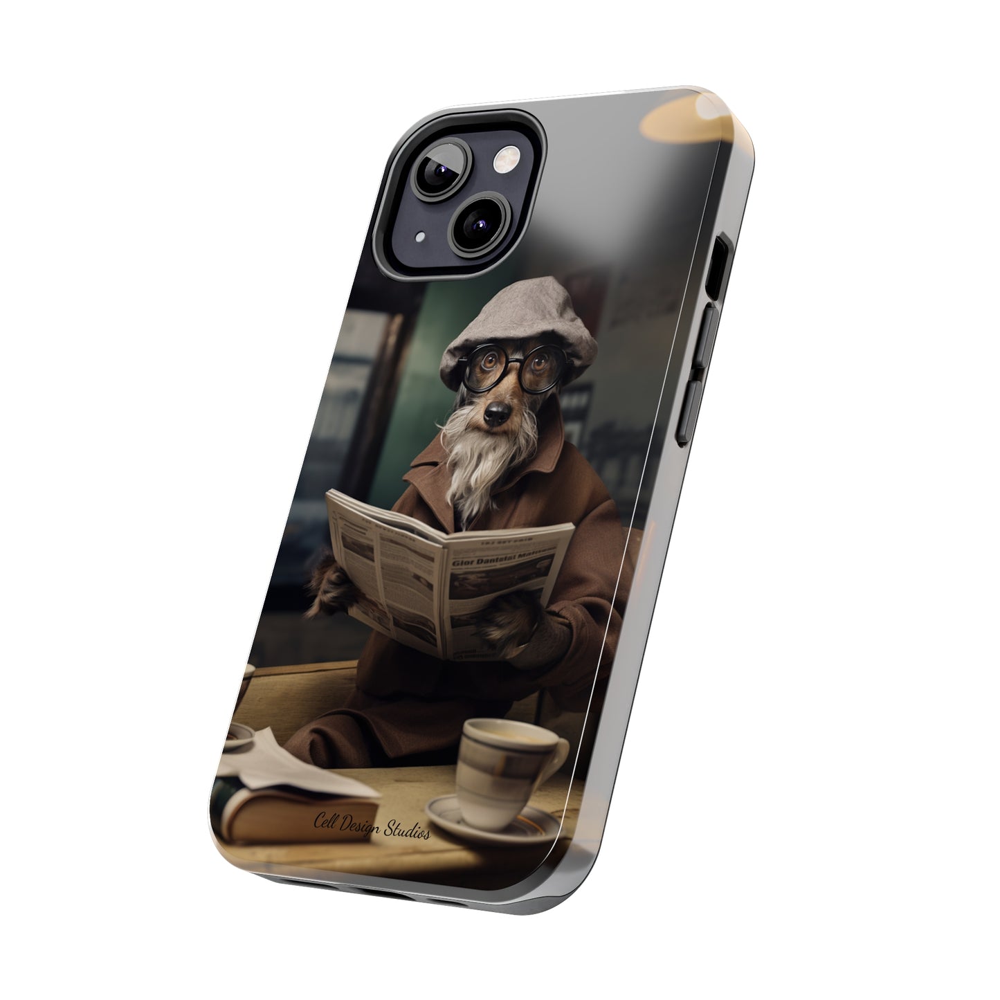 Introducing the "Canine Scholar" Cell Phone Case – Where Canine Meets Wisdom. -Tough Phone Cases