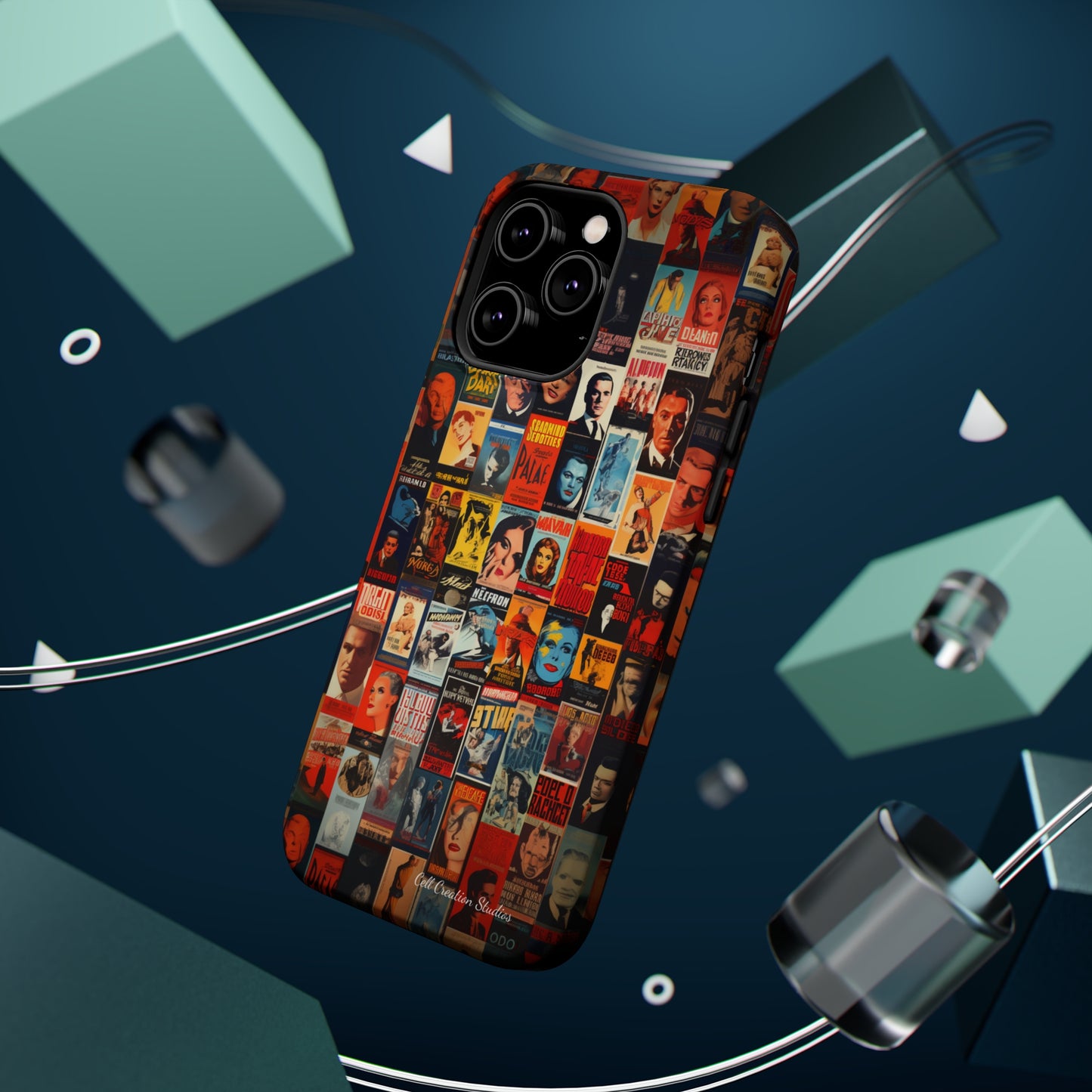 Introducing the "Vintage Movie Poster Collage" Cell Phone Case – Timeless Hollywood Charm -MagSafe Tough Cases