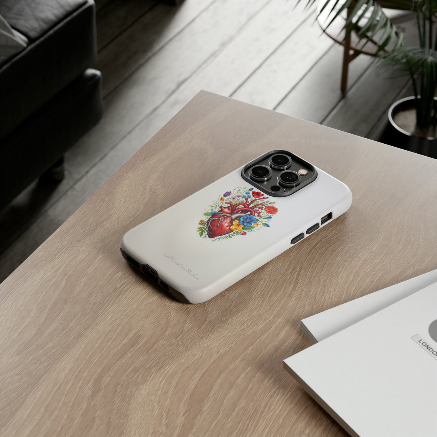 "Floral Heart Harmony" -Tough iPhone Cases