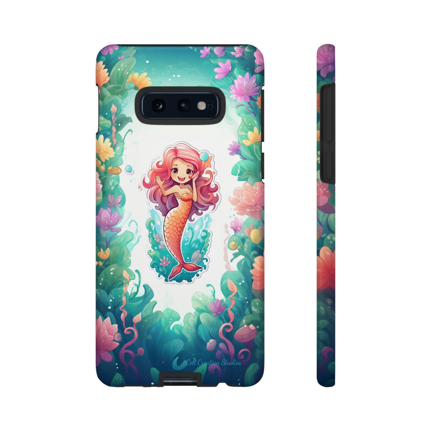 "Pink Seaflower Mermaid" -Tough Samsung Phone Cases
