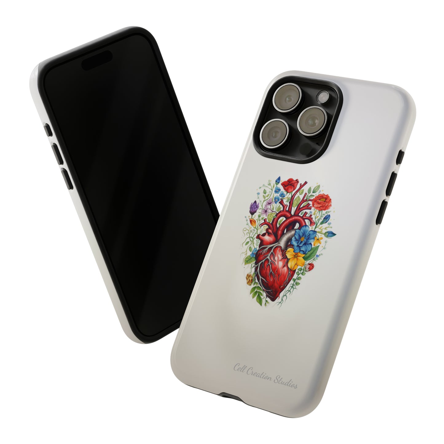 "Floral Heart Harmony" -Tough iPhone Cases
