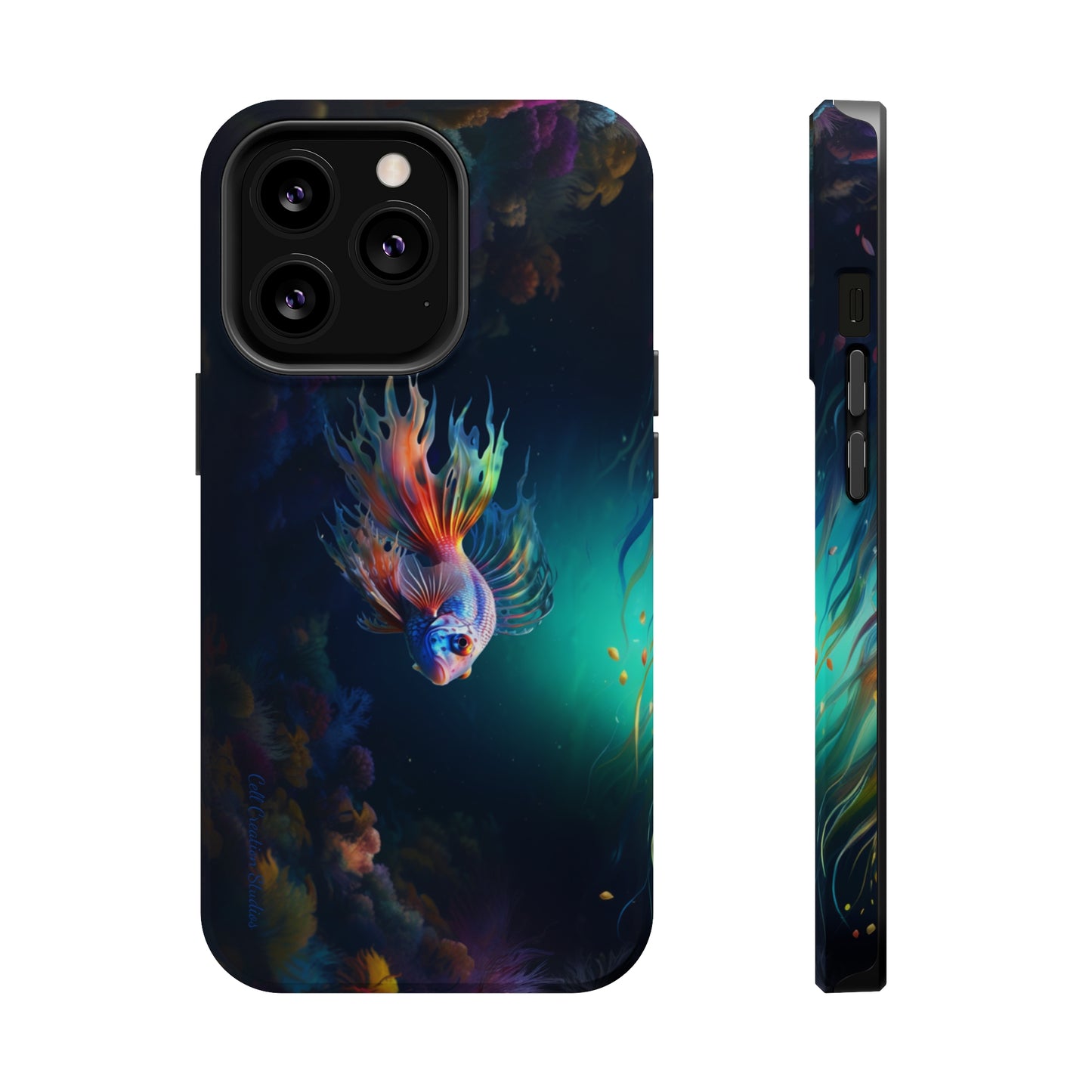 Introducing the "Aquatic Serenity" Cell Phone Case – Dive into Tranquil Waters! -MagSafe Tough Cases