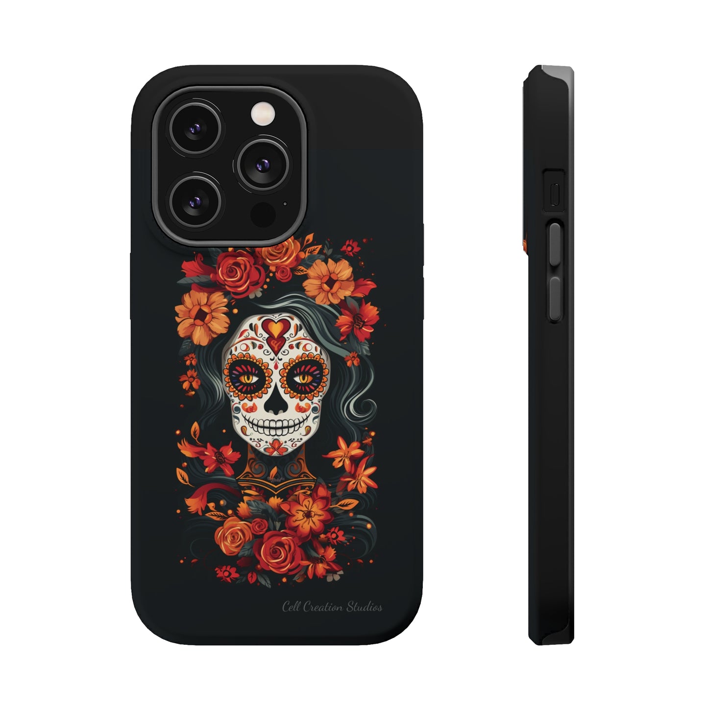 Introducing the "Day of the Dead Fiesta" Cell Phone Case – Celebrate Life in Style -MagSafe Tough Cases