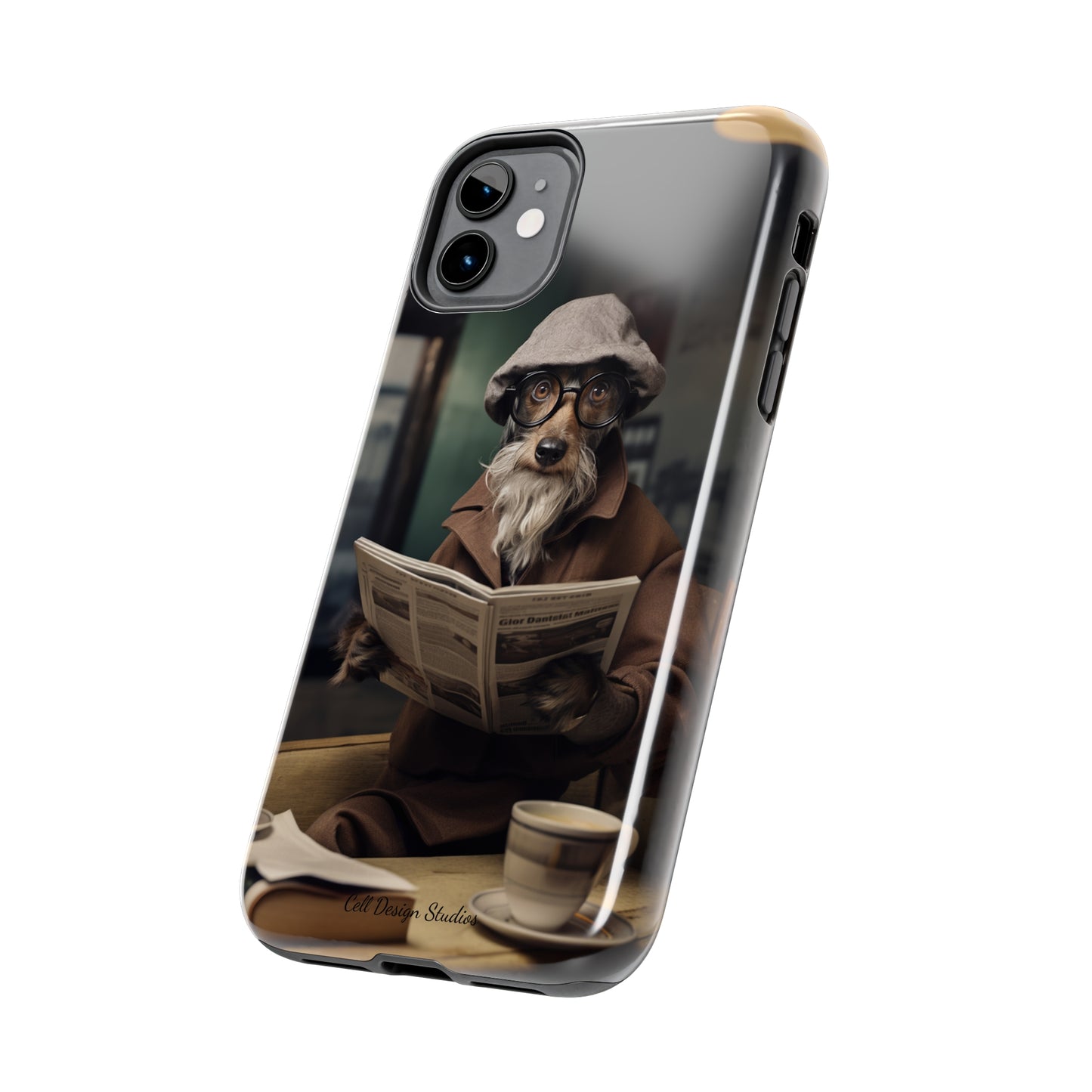 Introducing the "Canine Scholar" Cell Phone Case – Where Canine Meets Wisdom. -Tough Phone Cases