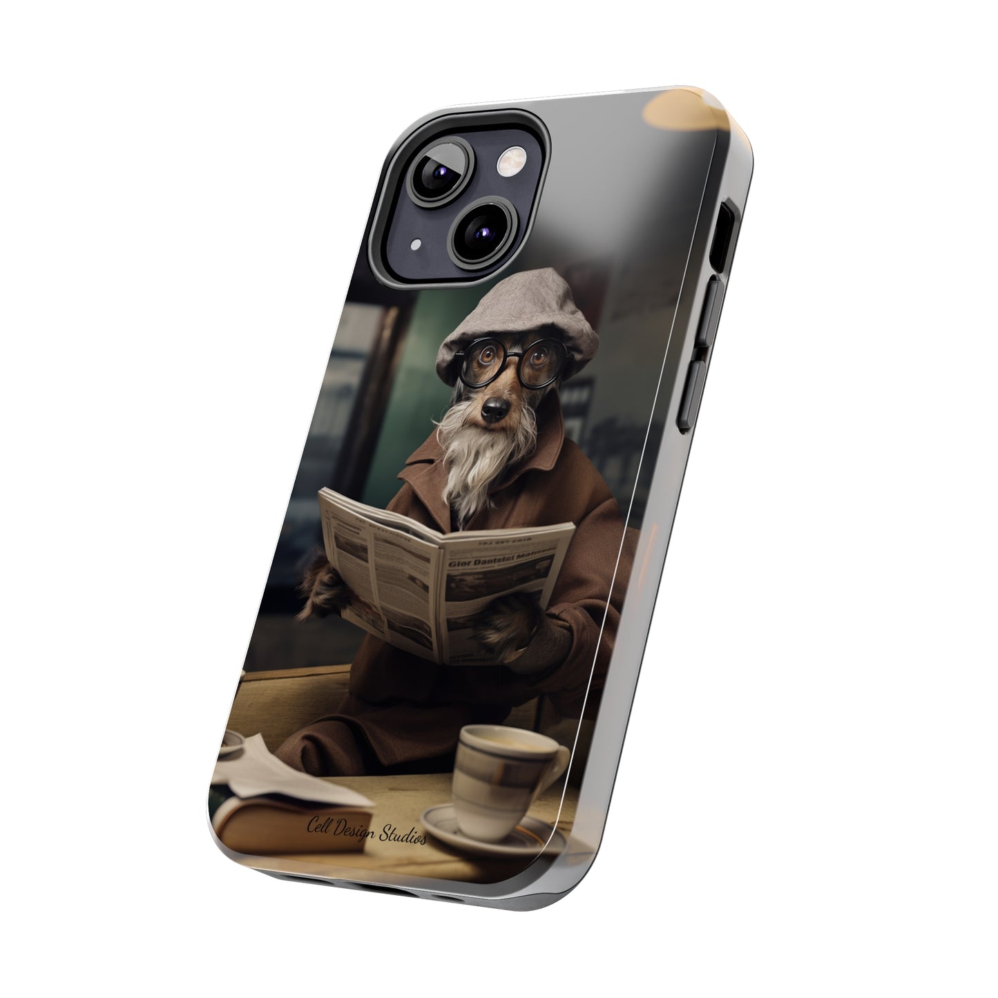 Introducing the "Canine Scholar" Cell Phone Case – Where Canine Meets Wisdom. -Tough Phone Cases