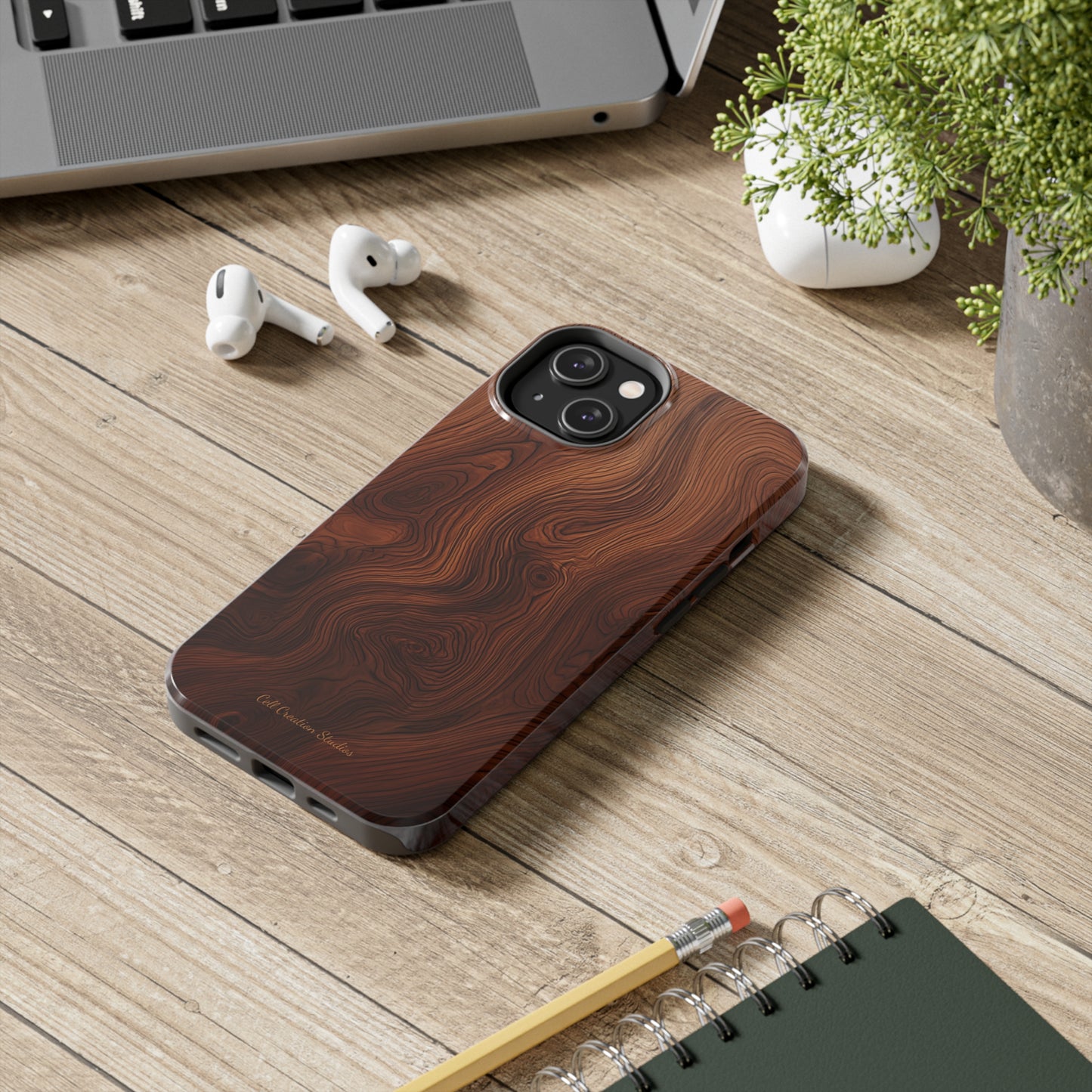 Introducing the "Natural Woodgrain" Cell Phone Case – Embrace Organic Beauty with Wood Pattern Design -Tough Phone Cases