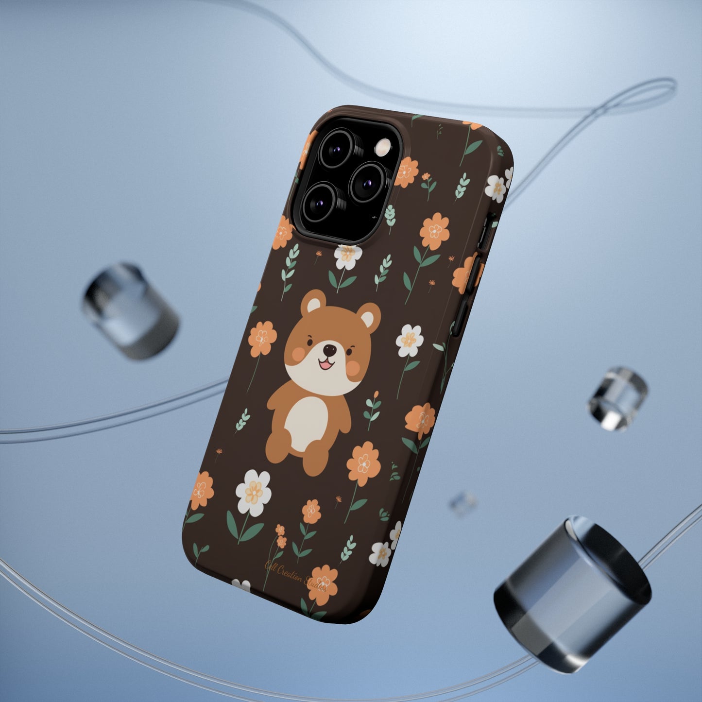 "Floral Bear Elegance" -MagSafe Tough Phone Cases