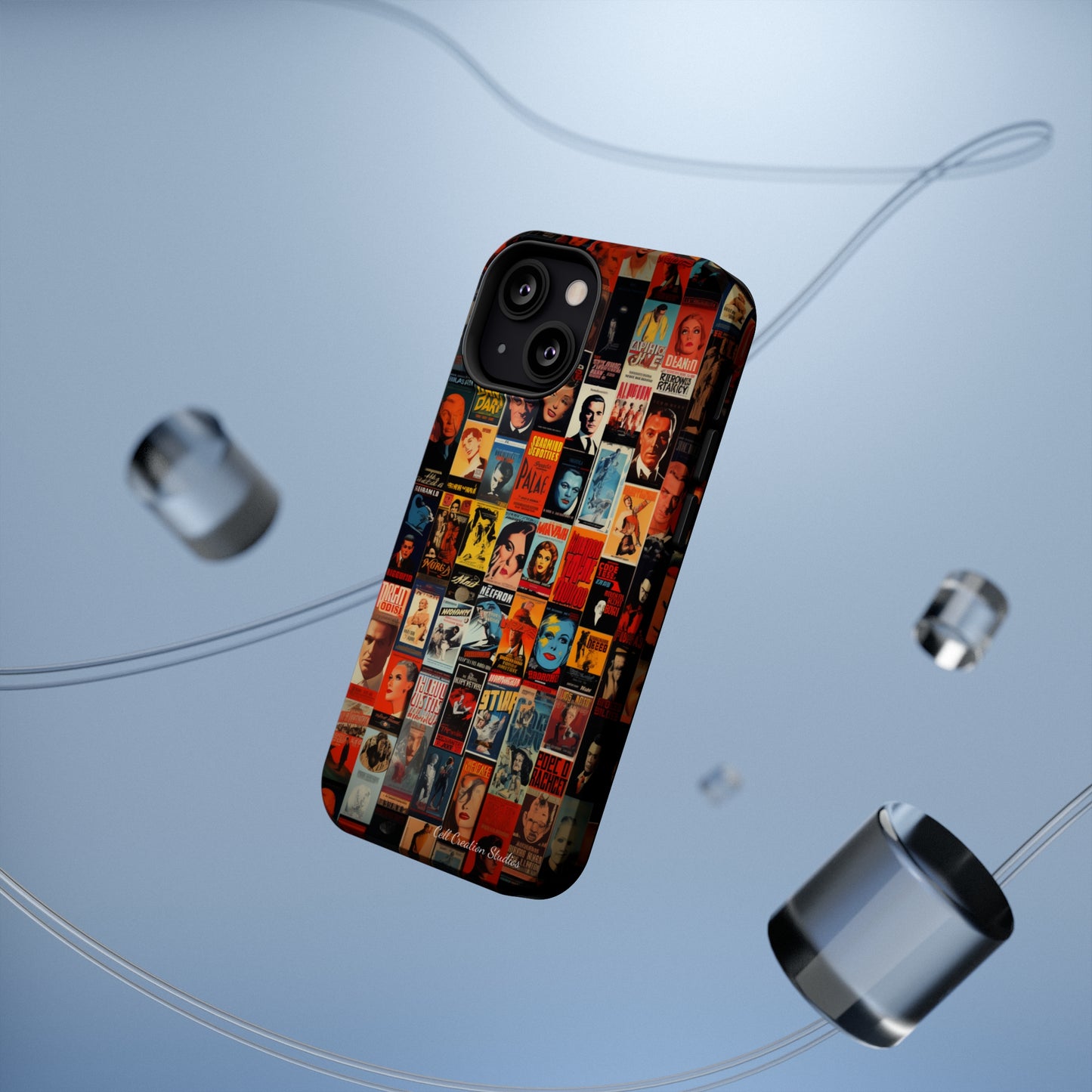 Introducing the "Vintage Movie Poster Collage" Cell Phone Case – Timeless Hollywood Charm -MagSafe Tough Cases