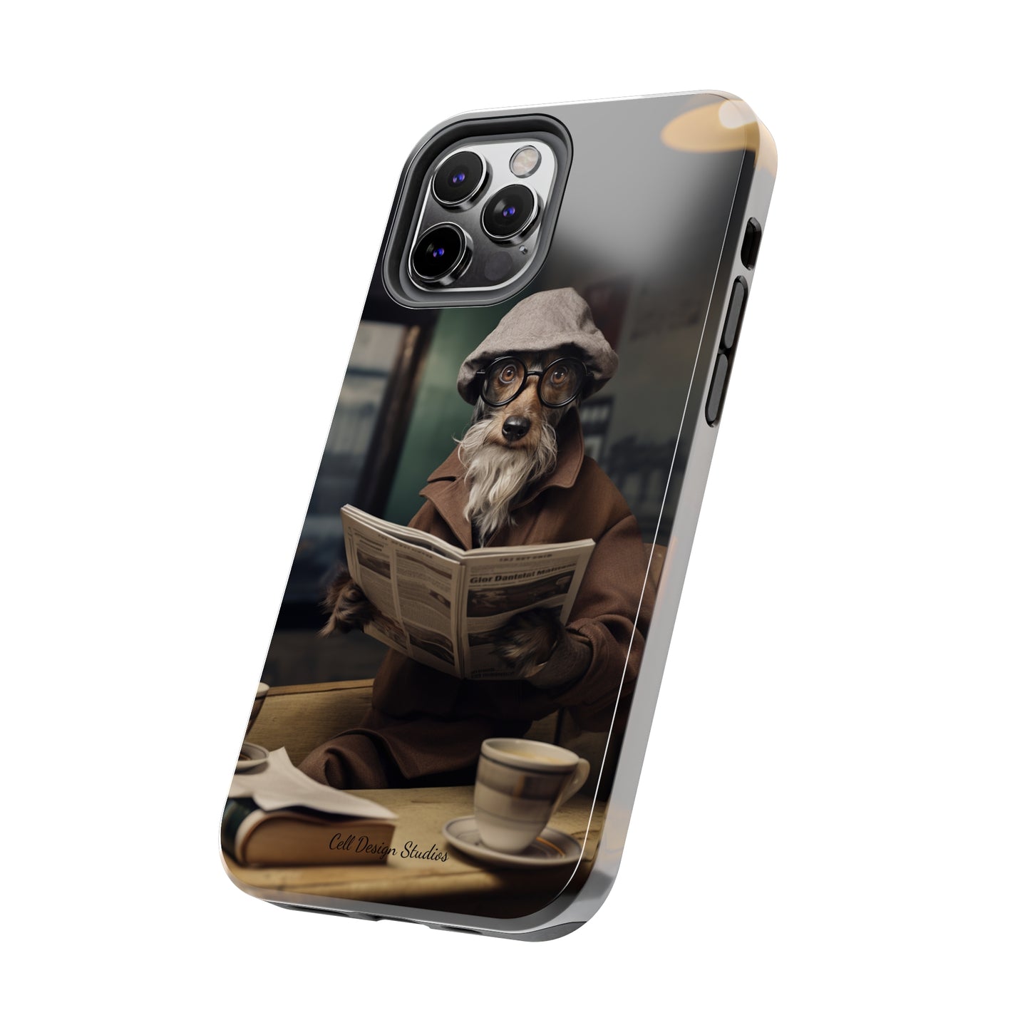 Introducing the "Canine Scholar" Cell Phone Case – Where Canine Meets Wisdom. -Tough Phone Cases