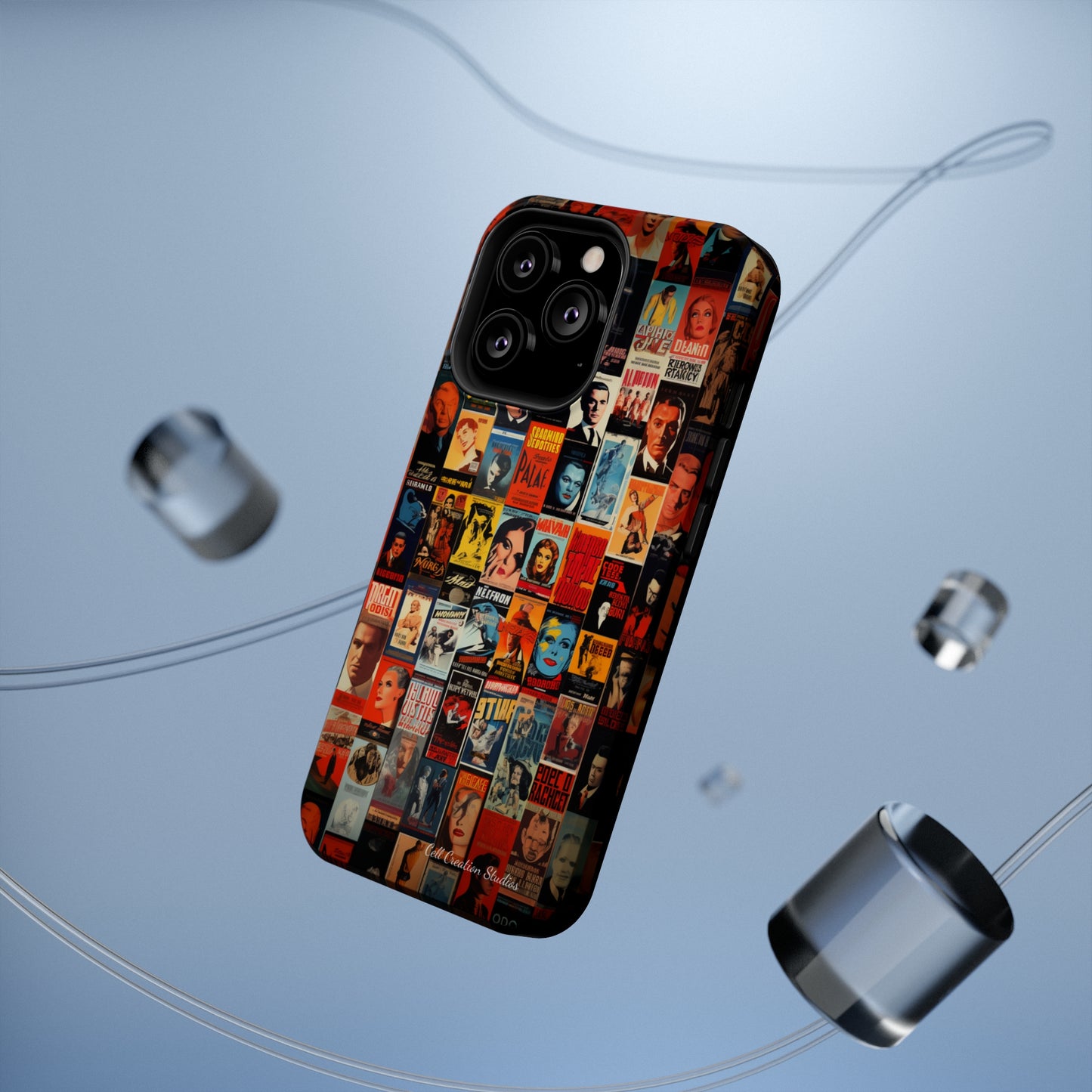 Introducing the "Vintage Movie Poster Collage" Cell Phone Case – Timeless Hollywood Charm -MagSafe Tough Cases