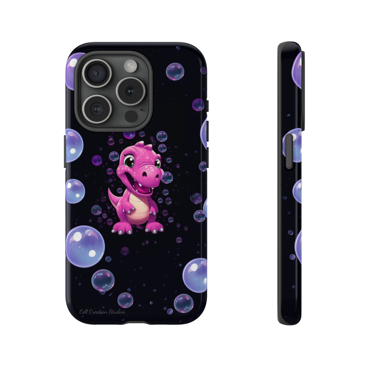 "Dino Glam" Glitter Dinosaur Phone Case -Tough Cases
