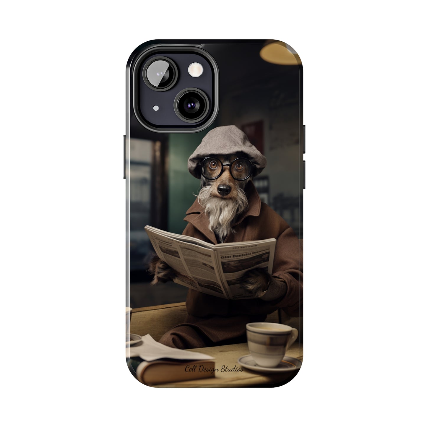 Introducing the "Canine Scholar" Cell Phone Case – Where Canine Meets Wisdom. -Tough Phone Cases