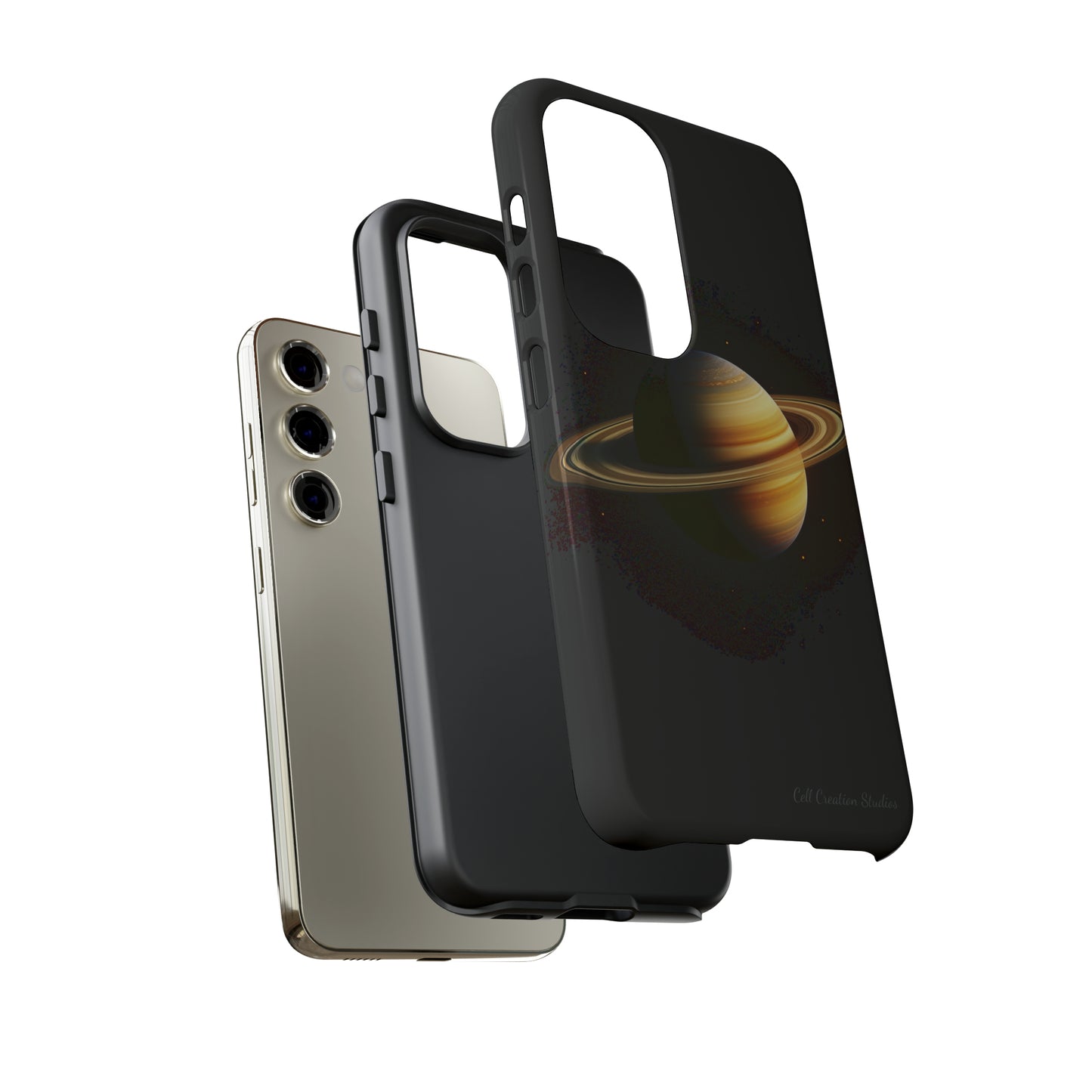Introducing the "Saturn's Elegance" Cell Phone Case – A Cosmic Masterpiece -Tough Cases