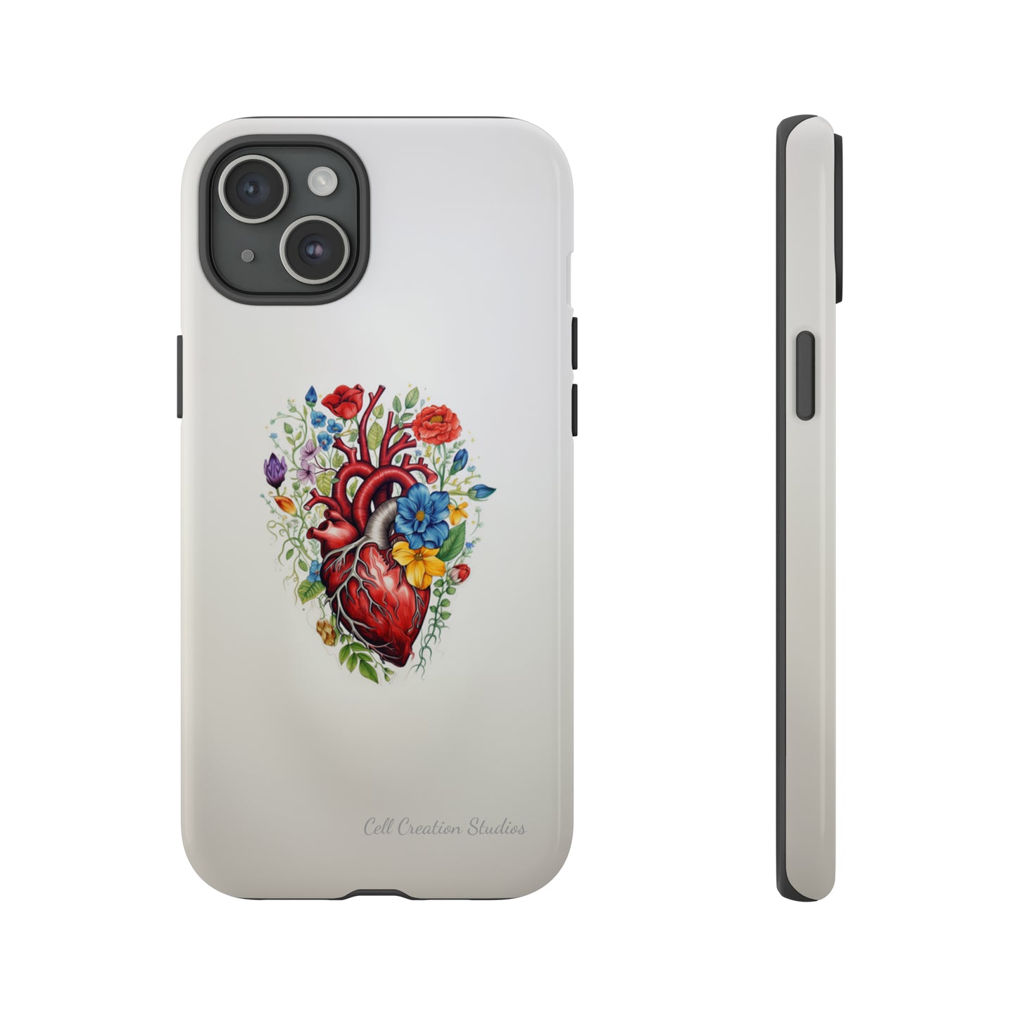"Floral Heart Harmony" -Tough iPhone Cases