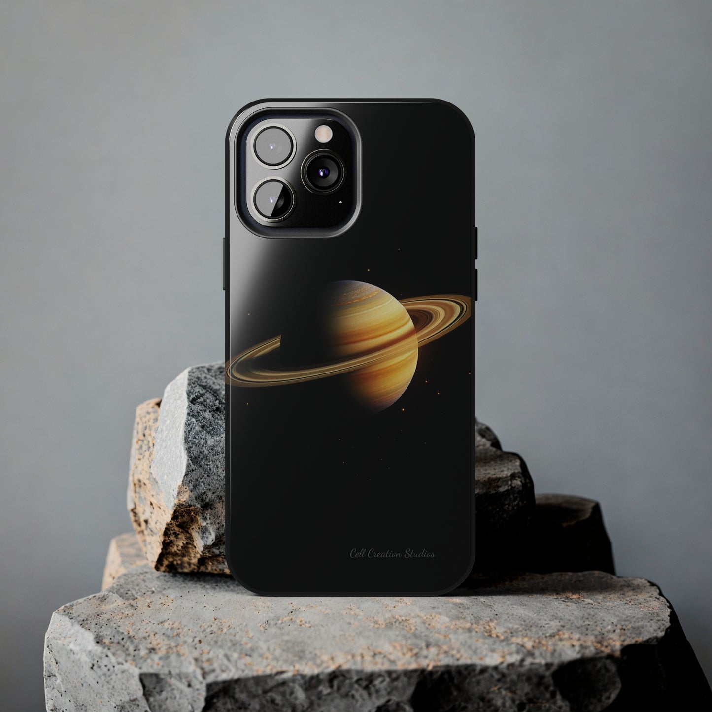 Introducing the "Saturn's Elegance" Cell Phone Case – A Cosmic Masterpiece -Tough Phone Cases