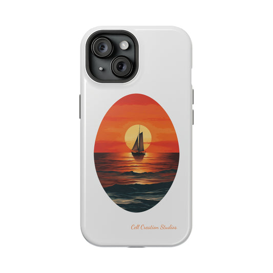 "Sailboat Sunset Serenity" -MagSafe Tough iPhone Cases