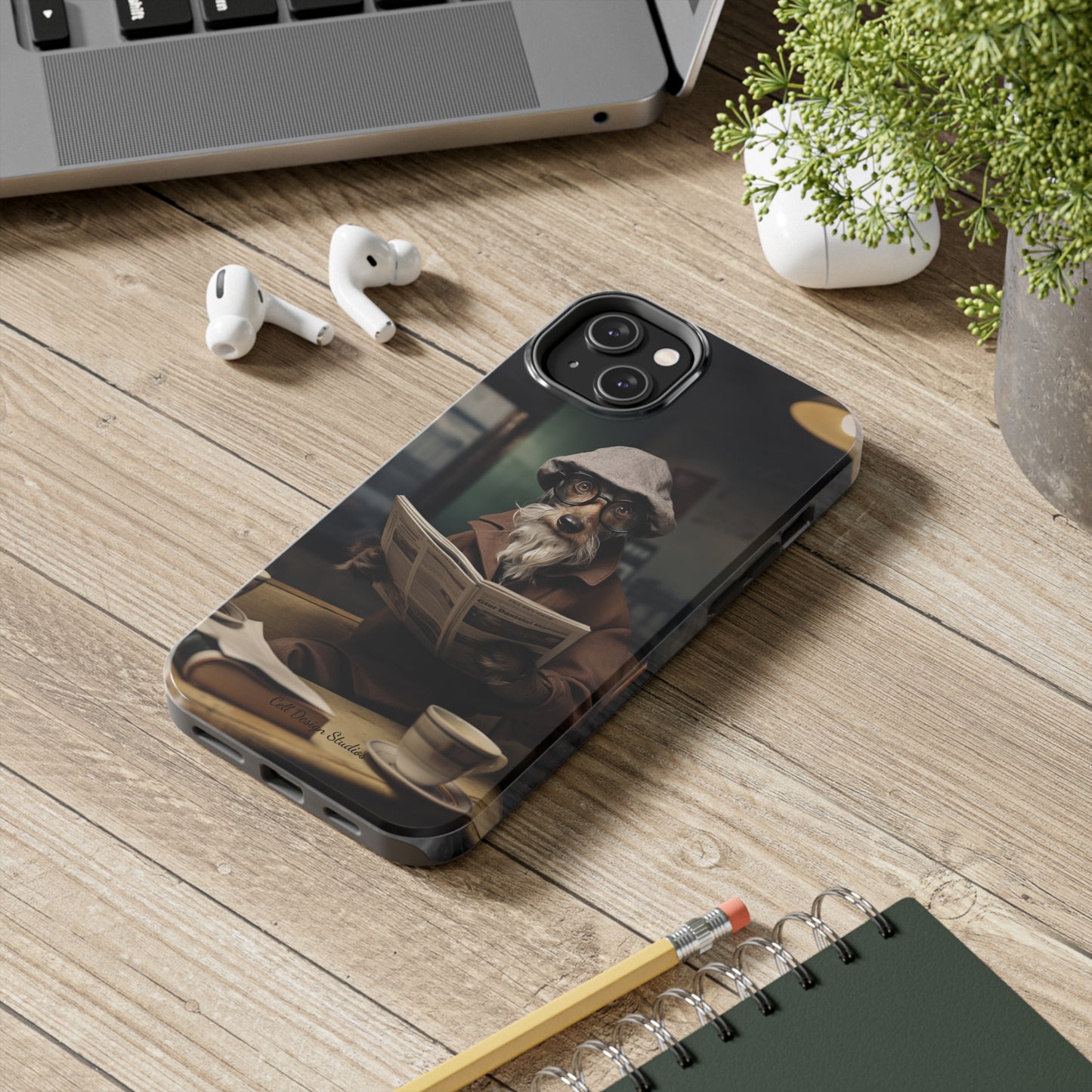 Introducing the "Canine Scholar" Cell Phone Case – Where Canine Meets Wisdom. -Tough Phone Cases